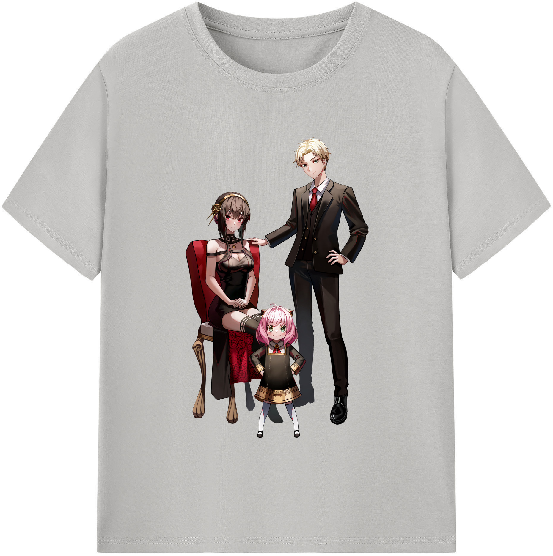 （画像用） SPY×FAMILY间谍家家酒 レディースカジュアルプリントTシャツ（綿100％）