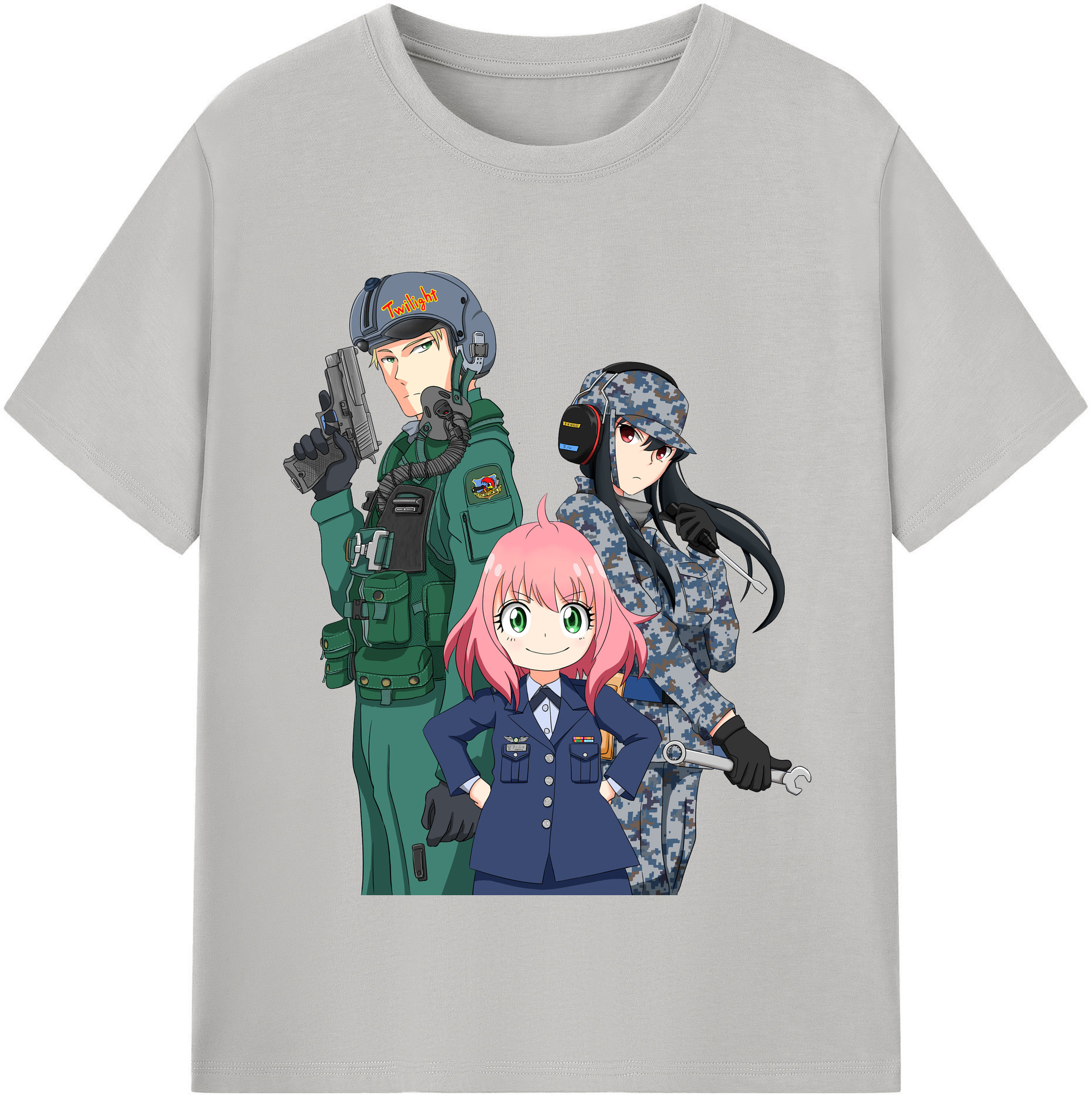 （画像用） SPY×FAMILY间谍家家酒 レディースカジュアルプリントTシャツ（綿100％）