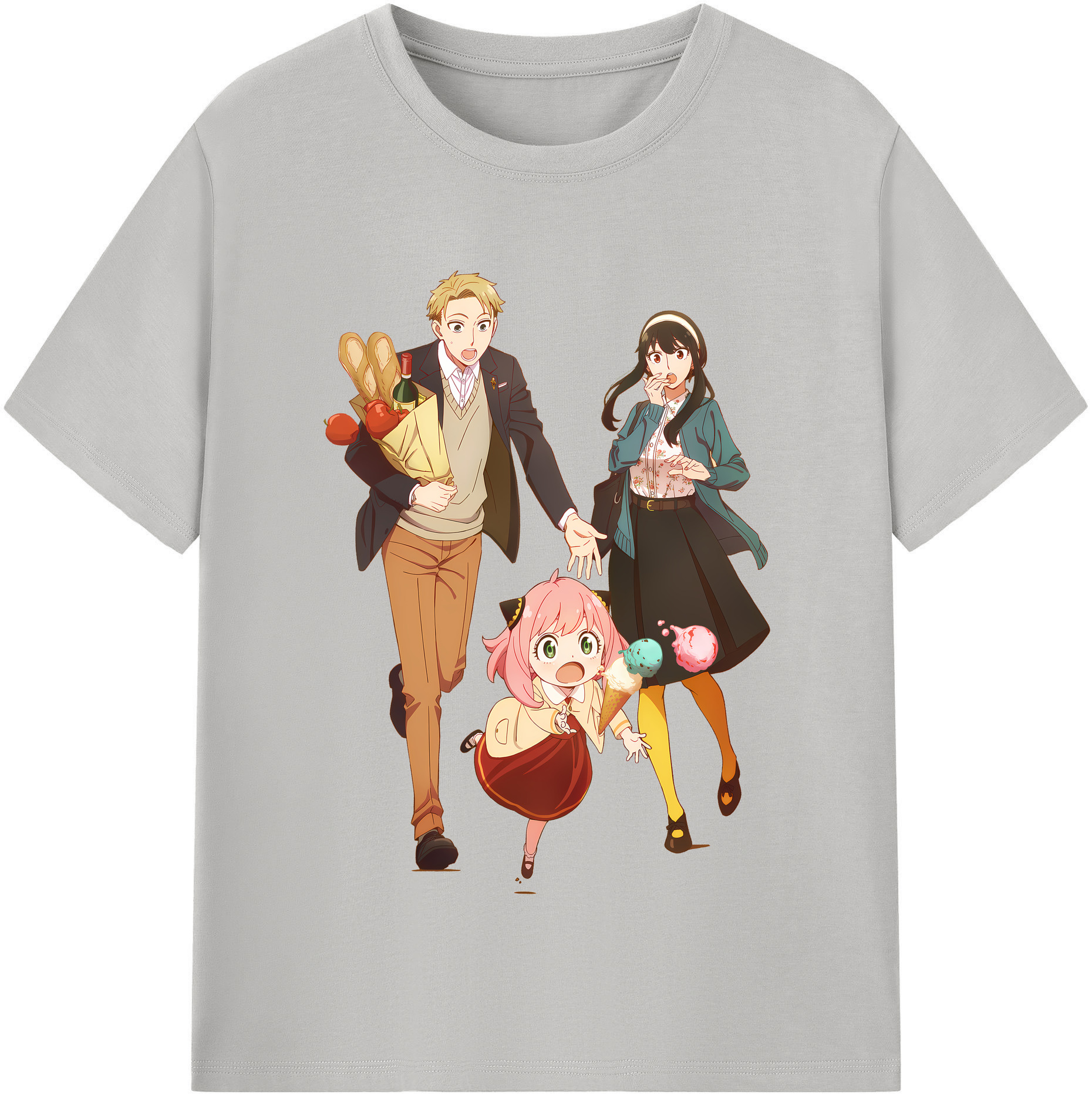 （画像用） SPY×FAMILY间谍家家酒 レディースカジュアルプリントTシャツ（綿100％）