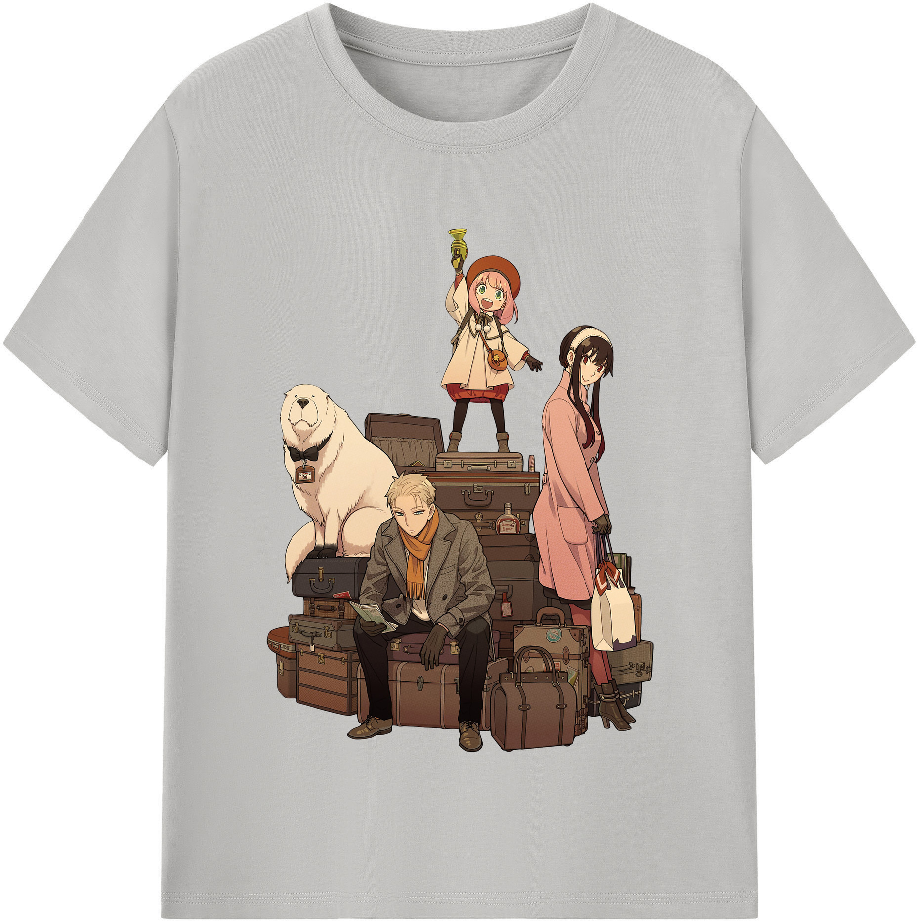 （画像用） SPY×FAMILY间谍家家酒 レディースカジュアルプリントTシャツ（綿100％）