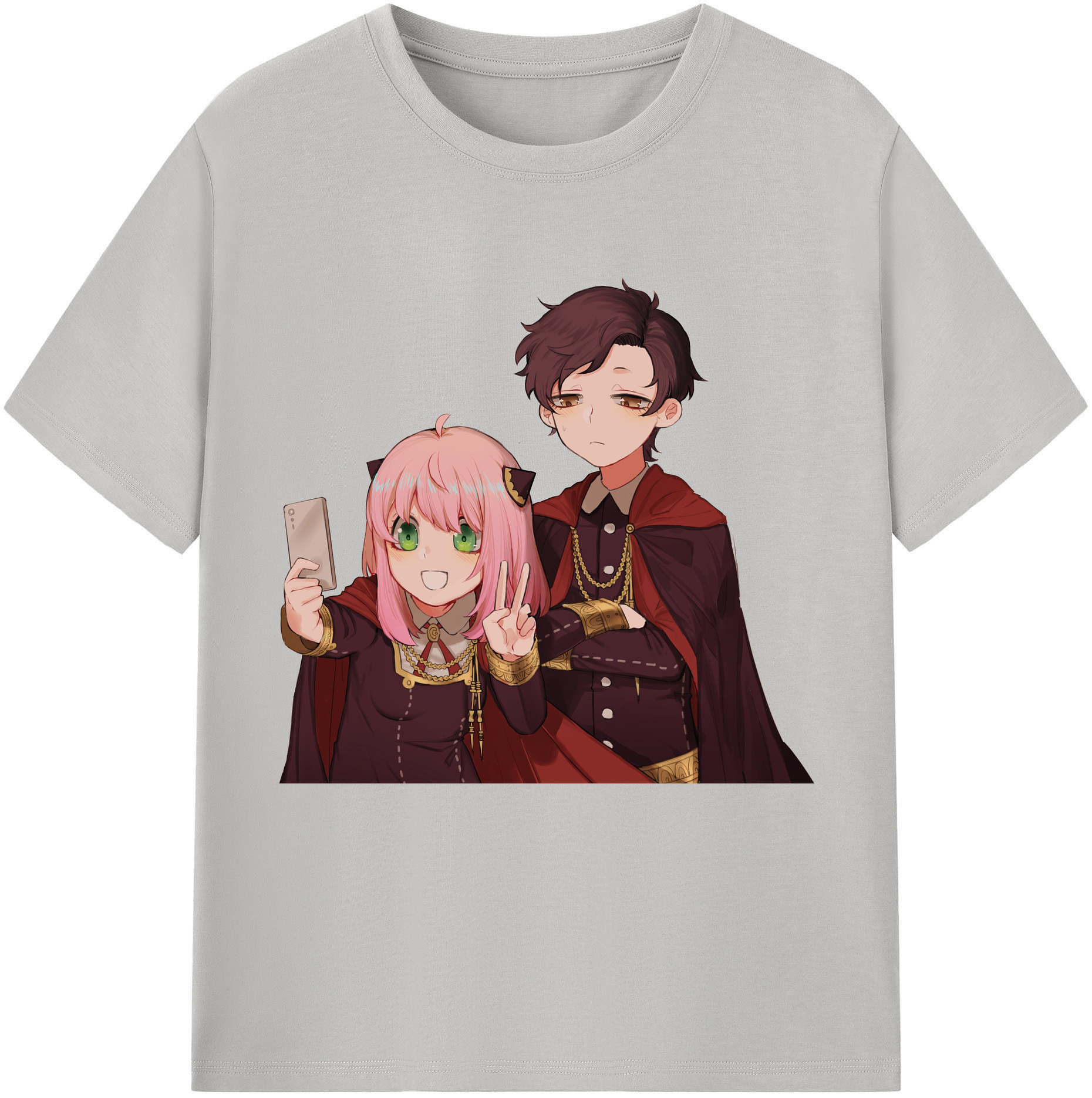 （画像用） SPY×FAMILY间谍家家酒 レディースカジュアルプリントTシャツ（綿100％）