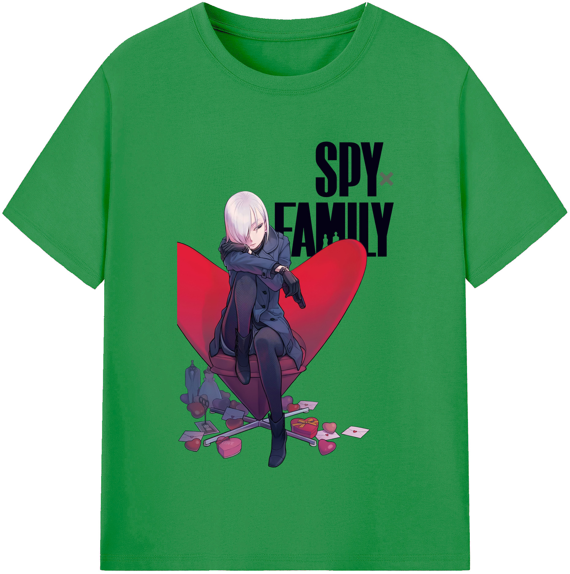 （画像用） SPY×FAMILY间谍家家酒 レディースカジュアルプリントTシャツ（綿100％）