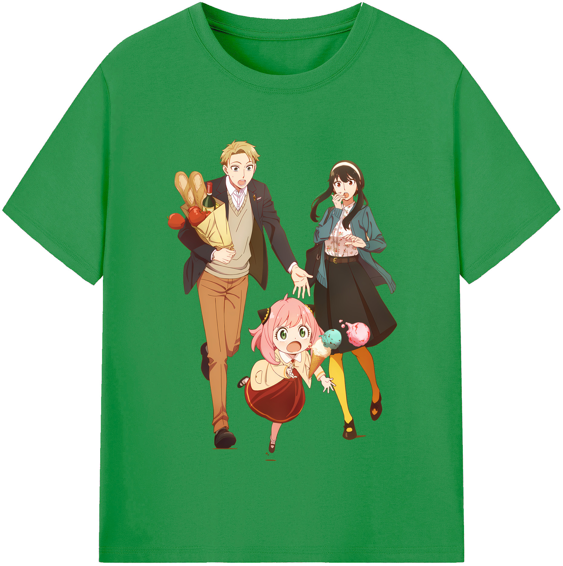 （画像用） SPY×FAMILY间谍家家酒 レディースカジュアルプリントTシャツ（綿100％）