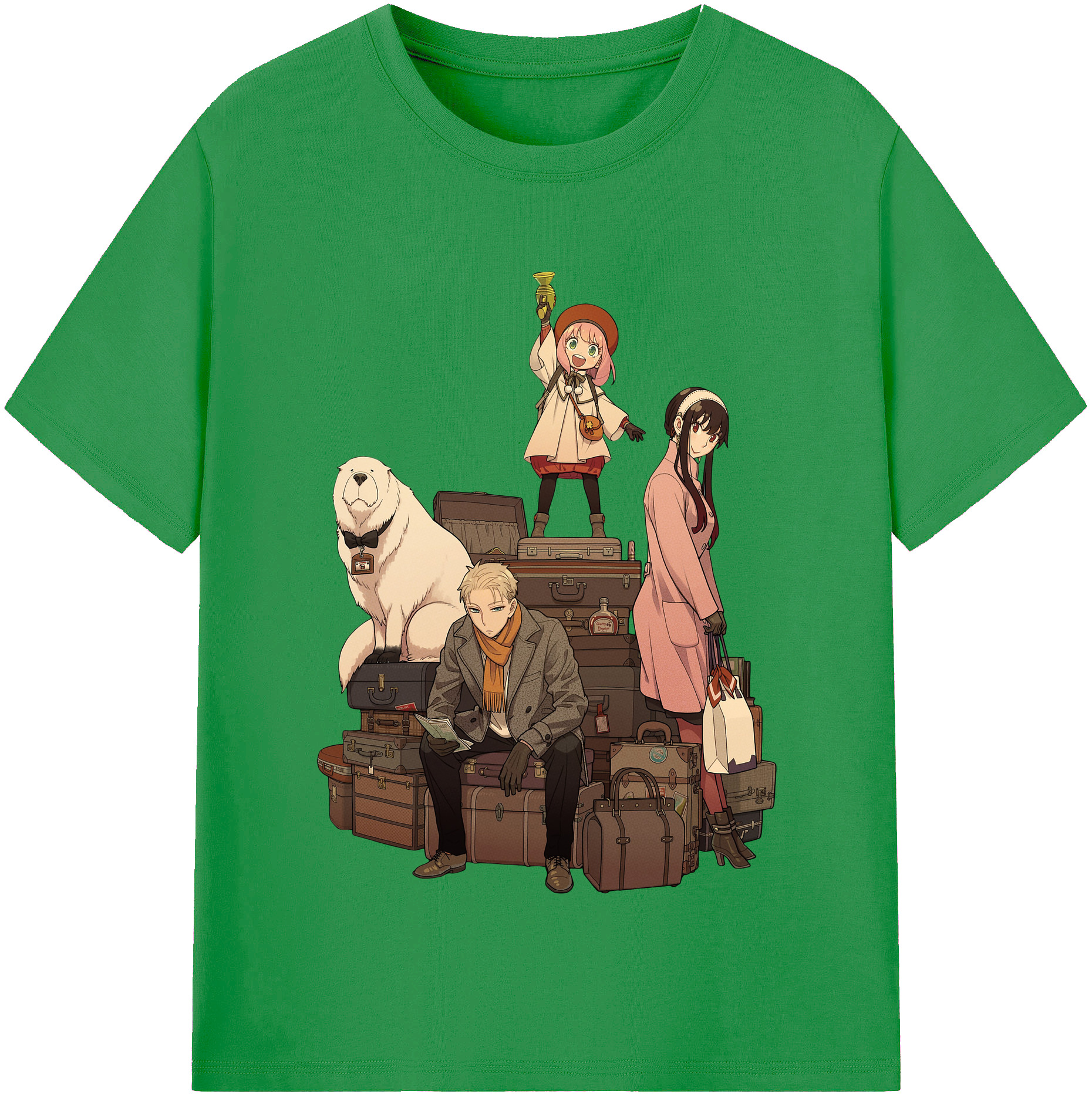 （画像用） SPY×FAMILY间谍家家酒 レディースカジュアルプリントTシャツ（綿100％）