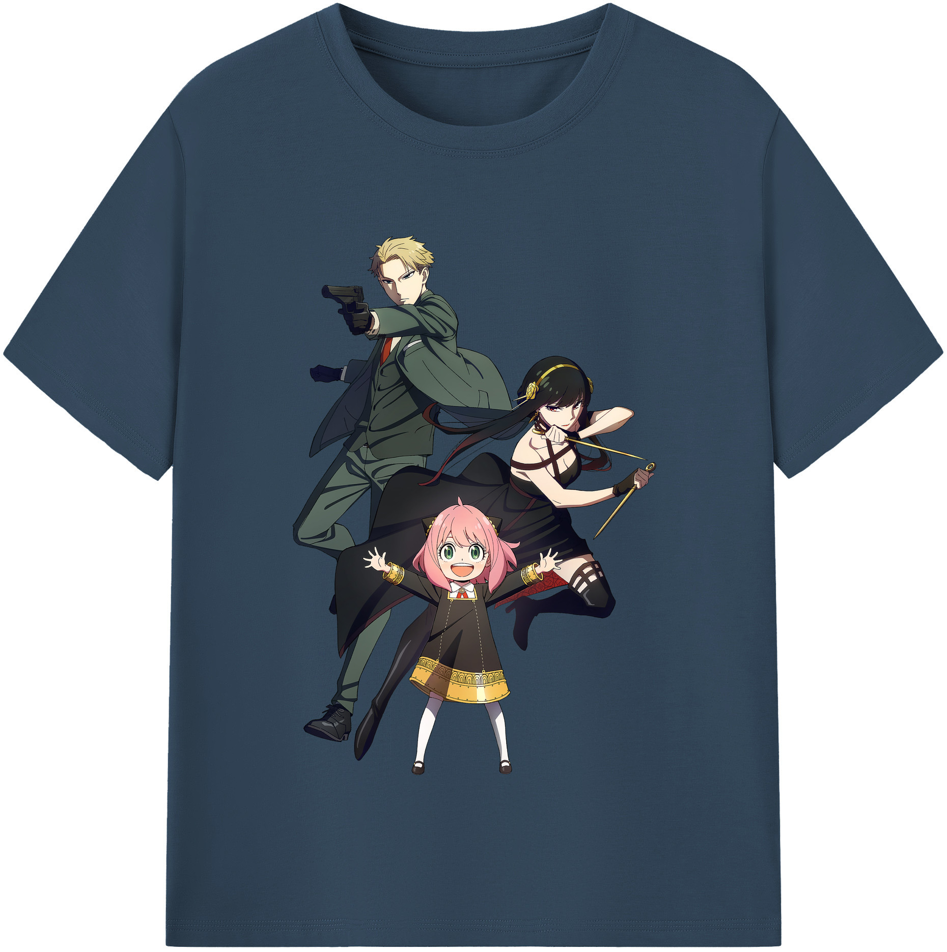 （画像用） SPY×FAMILY间谍家家酒 レディースカジュアルプリントTシャツ（綿100％）