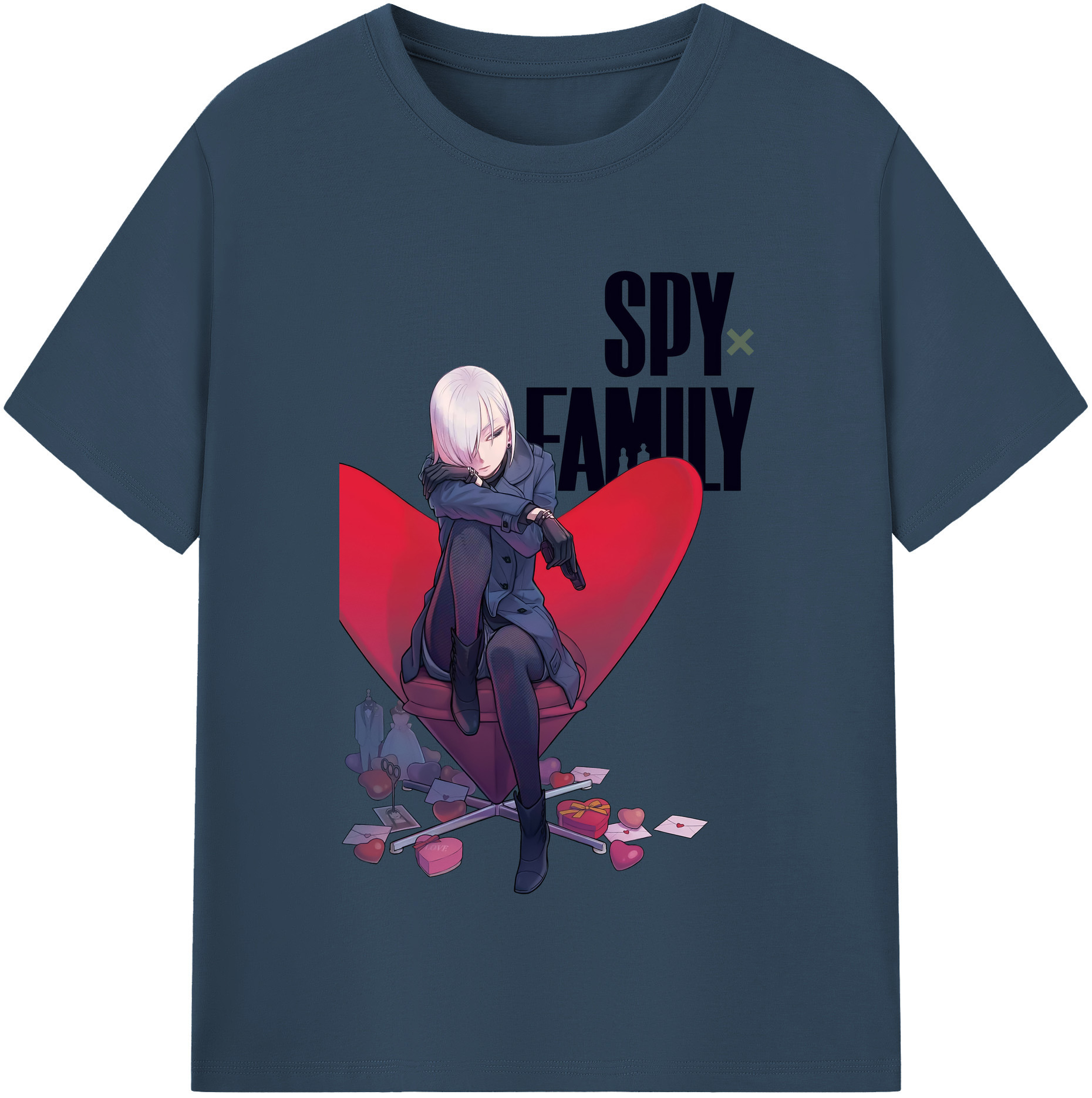 （画像用） SPY×FAMILY间谍家家酒 レディースカジュアルプリントTシャツ（綿100％）