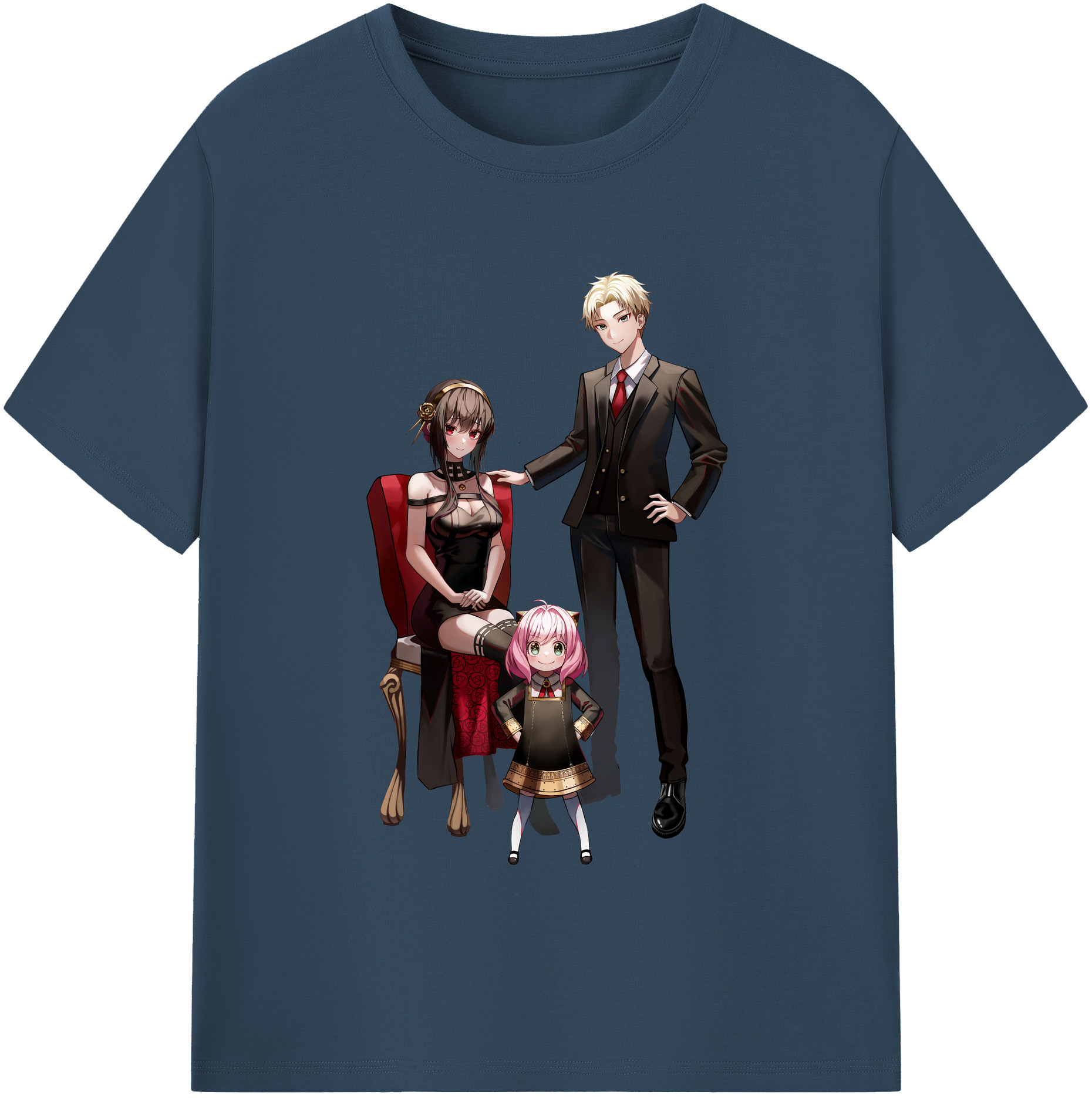 （画像用） SPY×FAMILY间谍家家酒 レディースカジュアルプリントTシャツ（綿100％）