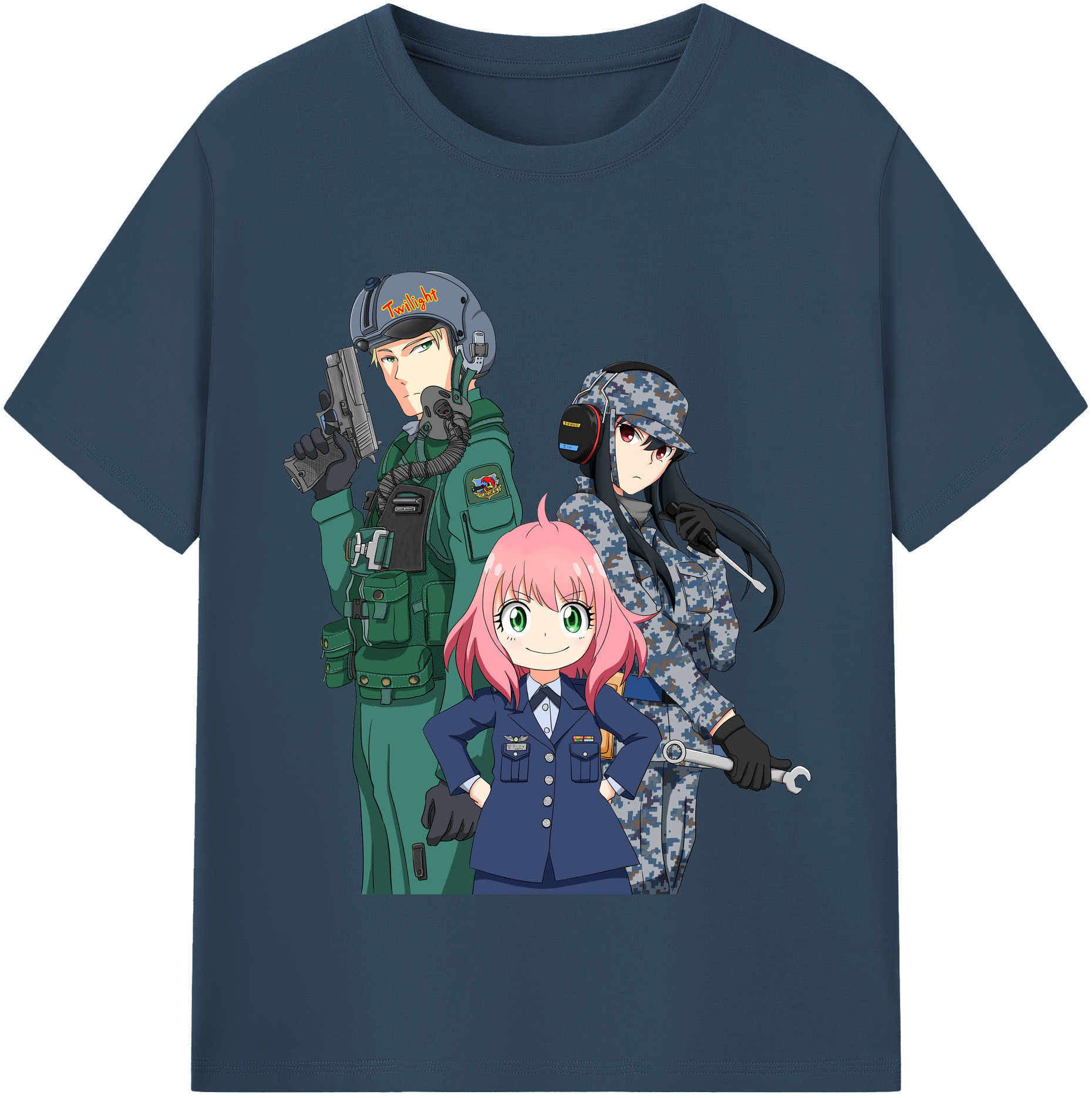 （画像用） SPY×FAMILY间谍家家酒 レディースカジュアルプリントTシャツ（綿100％）