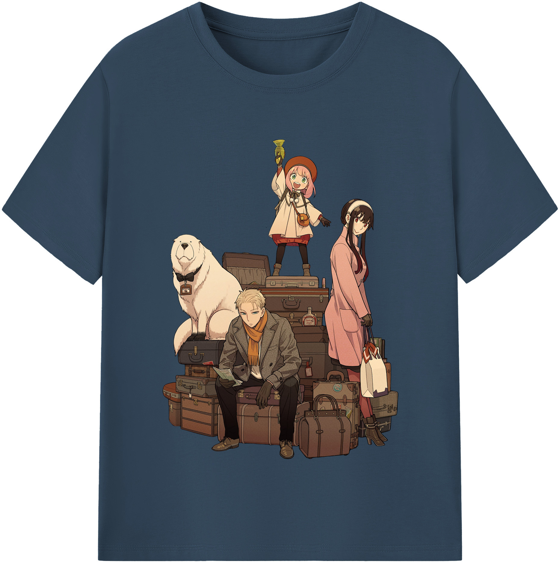 （画像用） SPY×FAMILY间谍家家酒 レディースカジュアルプリントTシャツ（綿100％）