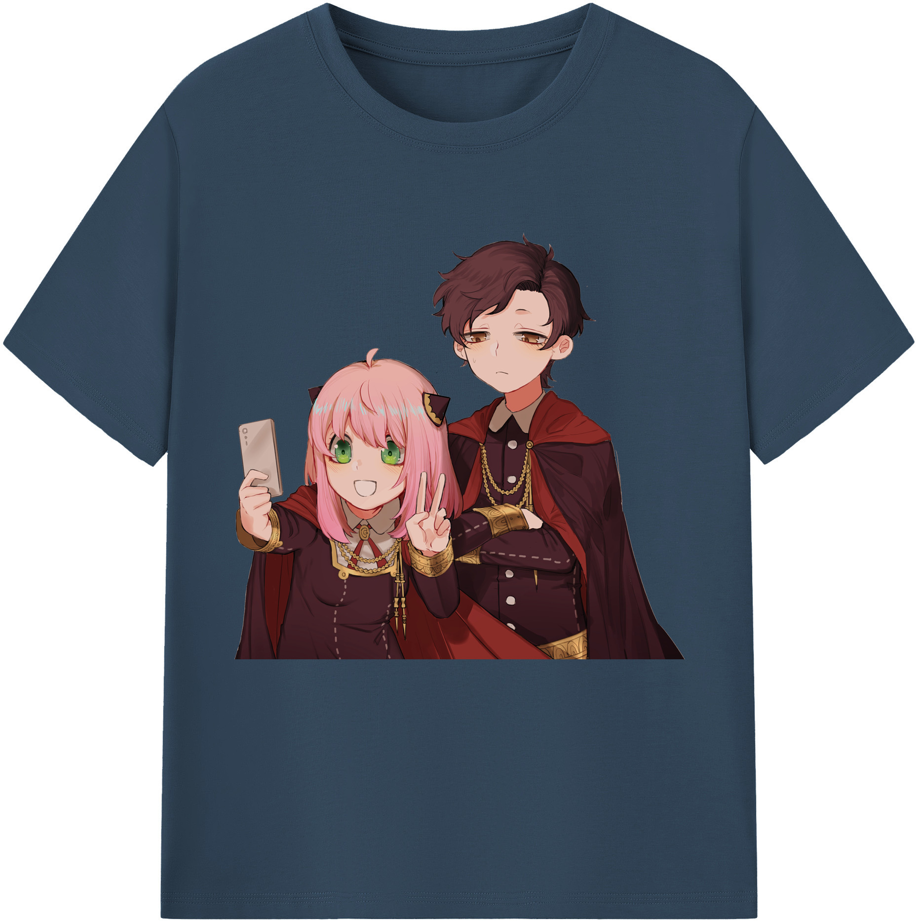 （画像用） SPY×FAMILY间谍家家酒 レディースカジュアルプリントTシャツ（綿100％）
