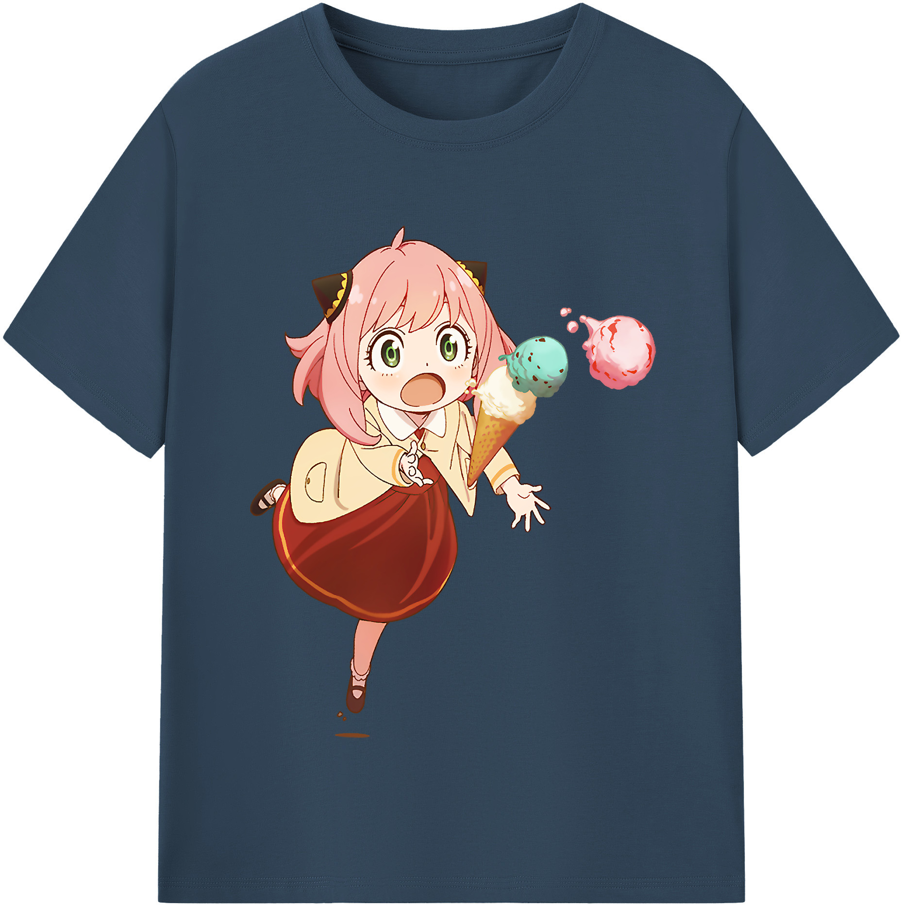（画像用） SPY×FAMILY间谍家家酒 レディースカジュアルプリントTシャツ（綿100％）