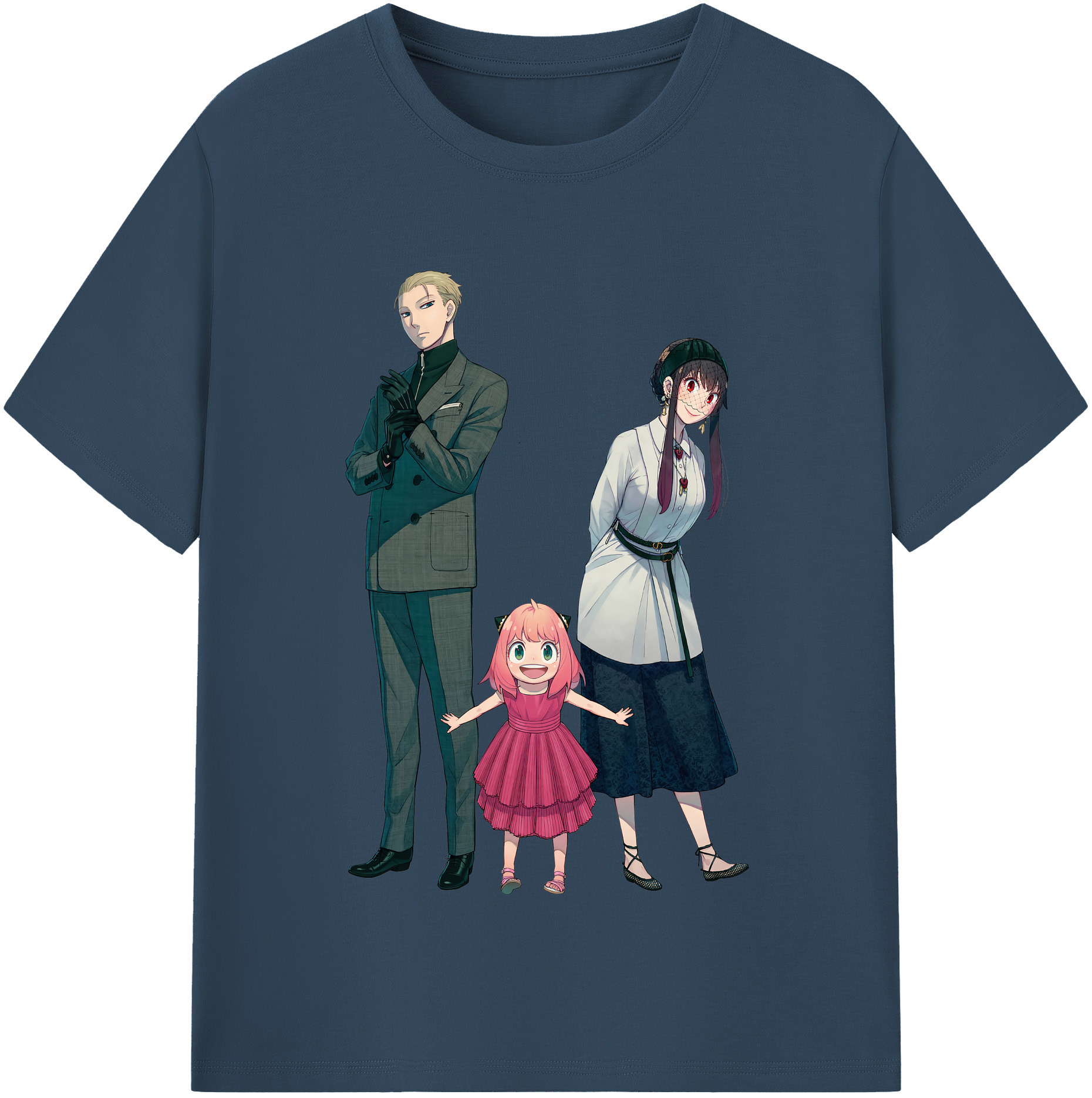 （画像用） SPY×FAMILY间谍家家酒 レディースカジュアルプリントTシャツ（綿100％）