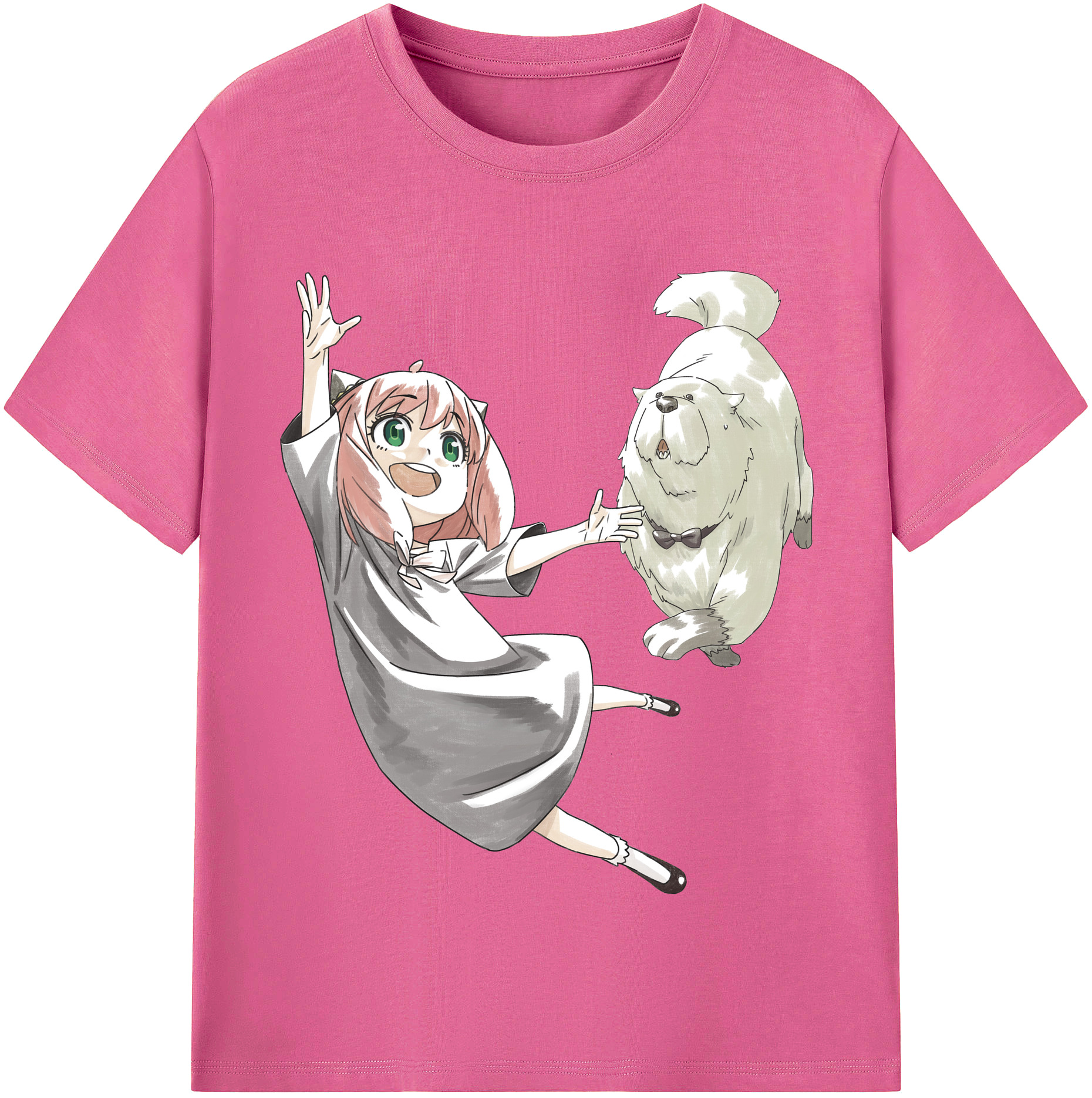 （画像用） SPY×FAMILY间谍家家酒 レディースカジュアルプリントTシャツ（綿100％）