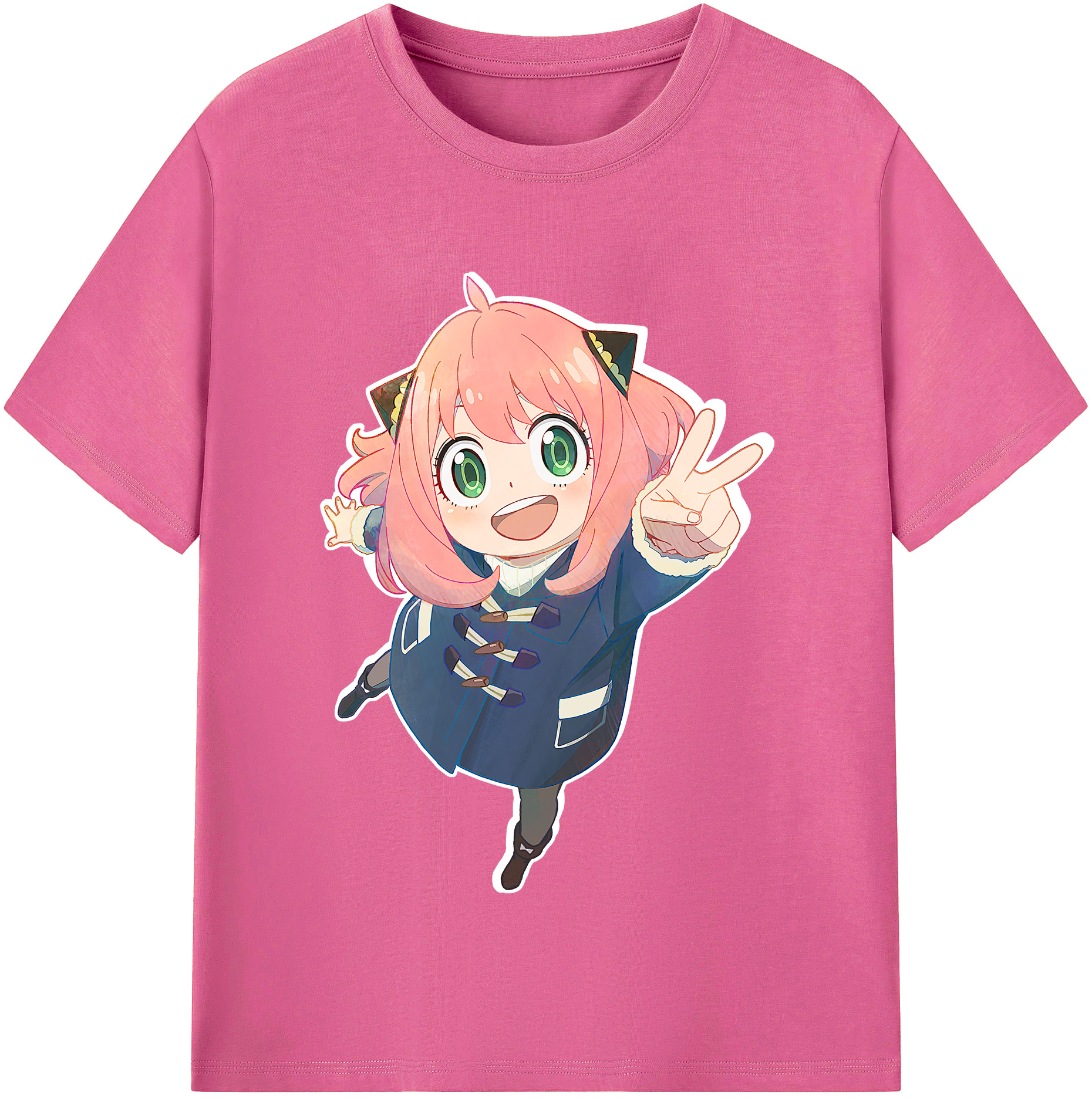 （画像用） SPY×FAMILY间谍家家酒 レディースカジュアルプリントTシャツ（綿100％）