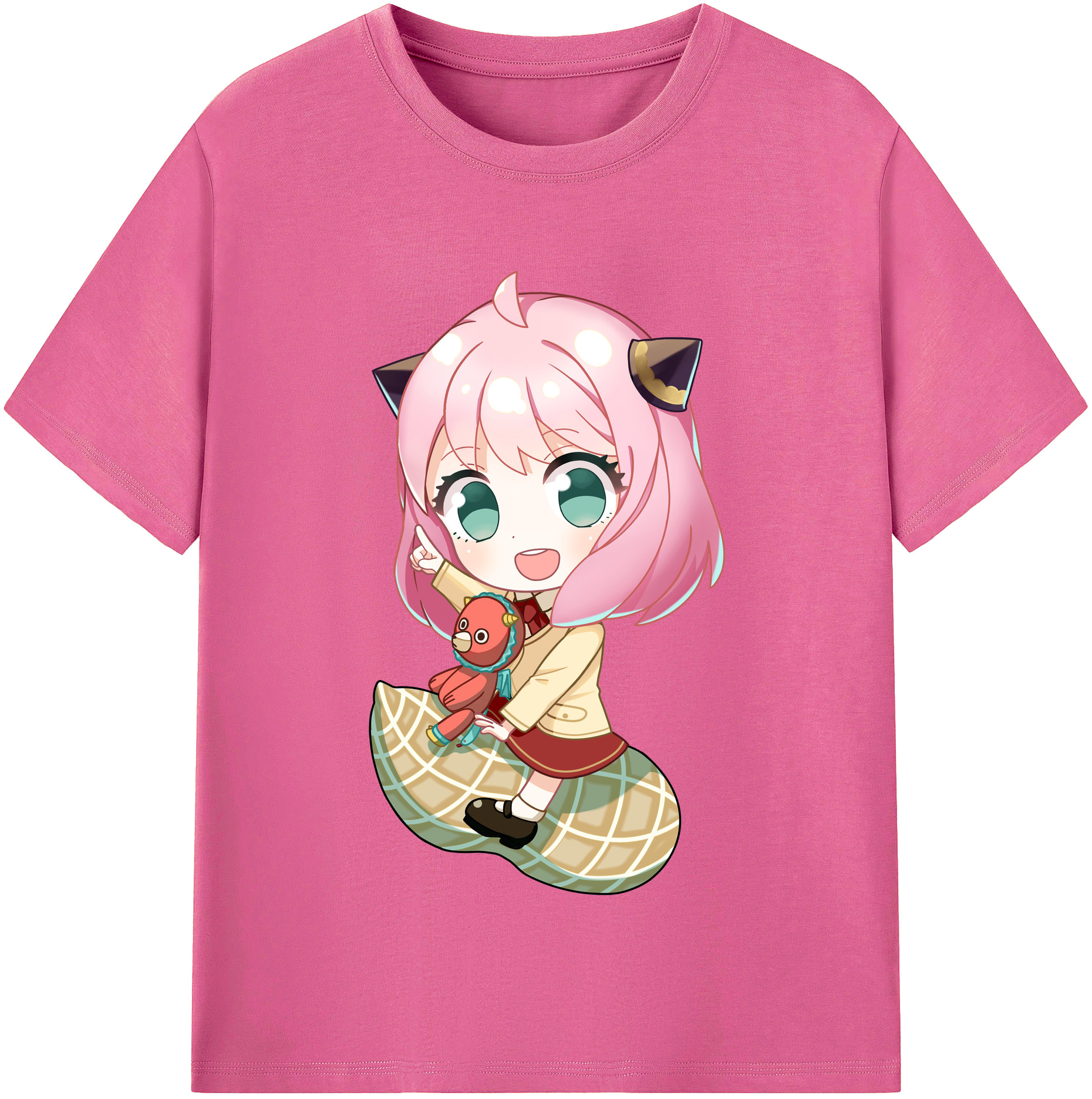 （画像用） SPY×FAMILY间谍家家酒 レディースカジュアルプリントTシャツ（綿100％）
