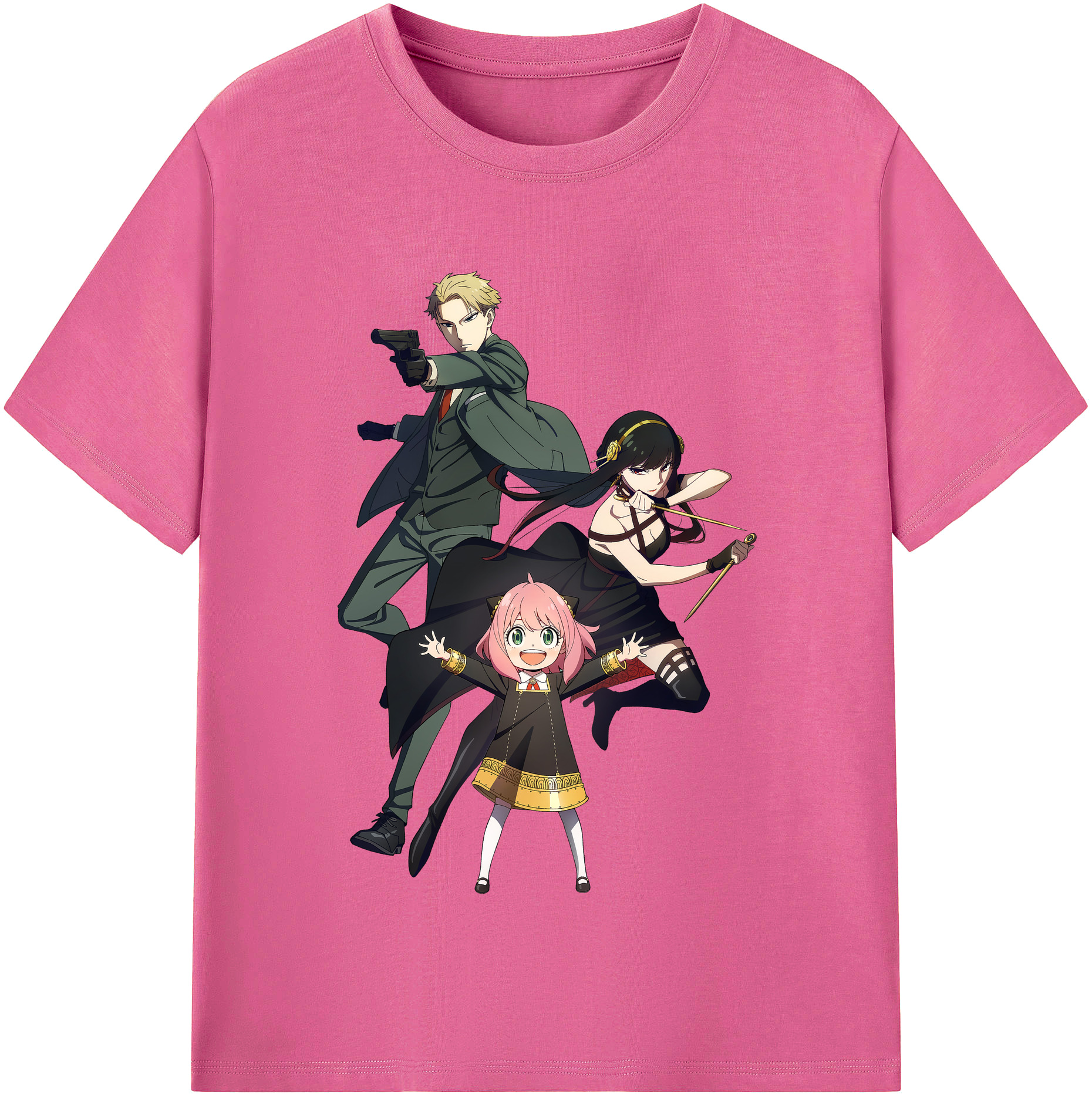 （画像用） SPY×FAMILY间谍家家酒 レディースカジュアルプリントTシャツ（綿100％）