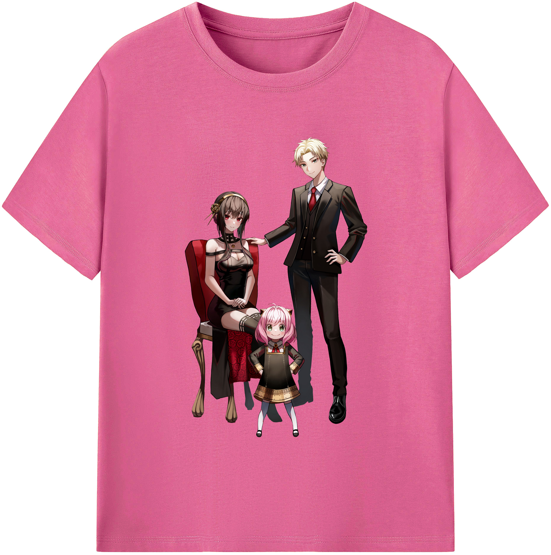 （画像用） SPY×FAMILY间谍家家酒 レディースカジュアルプリントTシャツ（綿100％）