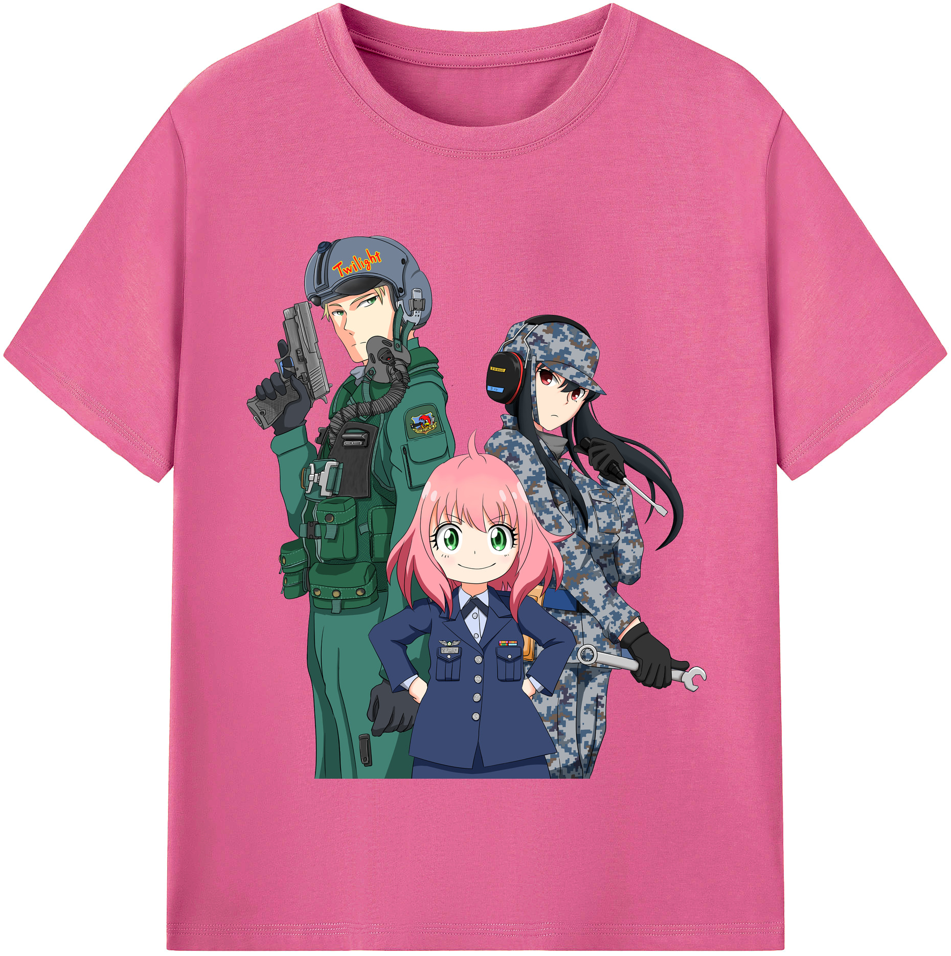 （画像用） SPY×FAMILY间谍家家酒 レディースカジュアルプリントTシャツ（綿100％）