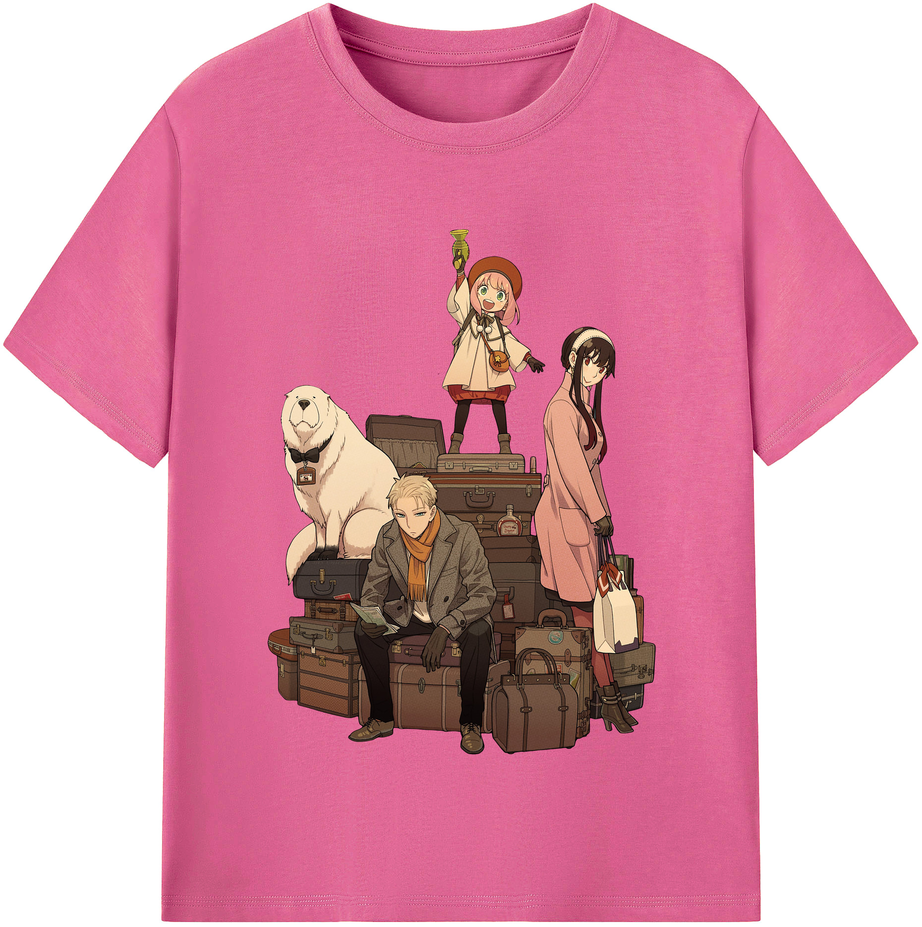 （画像用） SPY×FAMILY间谍家家酒 レディースカジュアルプリントTシャツ（綿100％）