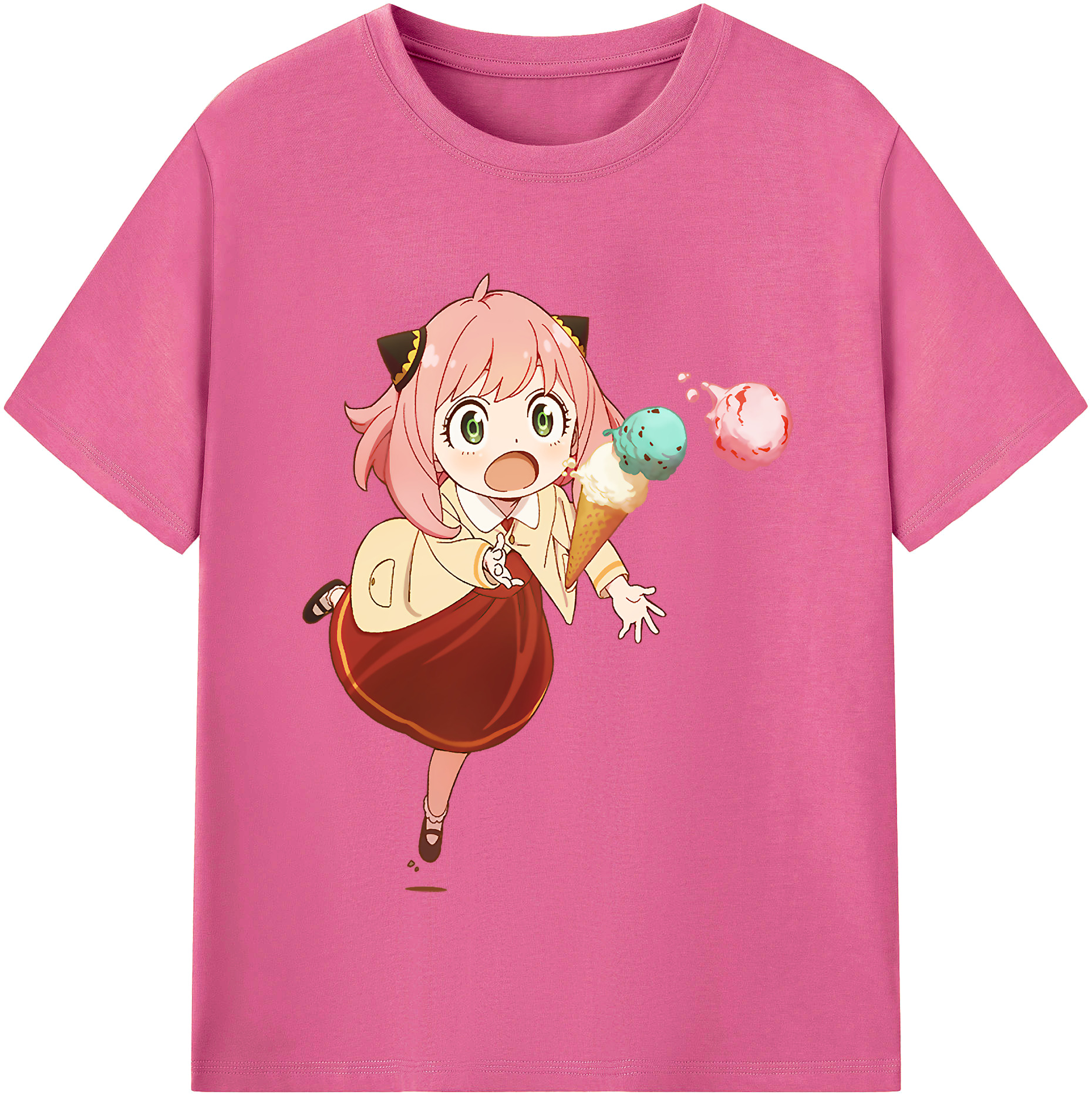 （画像用） SPY×FAMILY间谍家家酒 レディースカジュアルプリントTシャツ（綿100％）