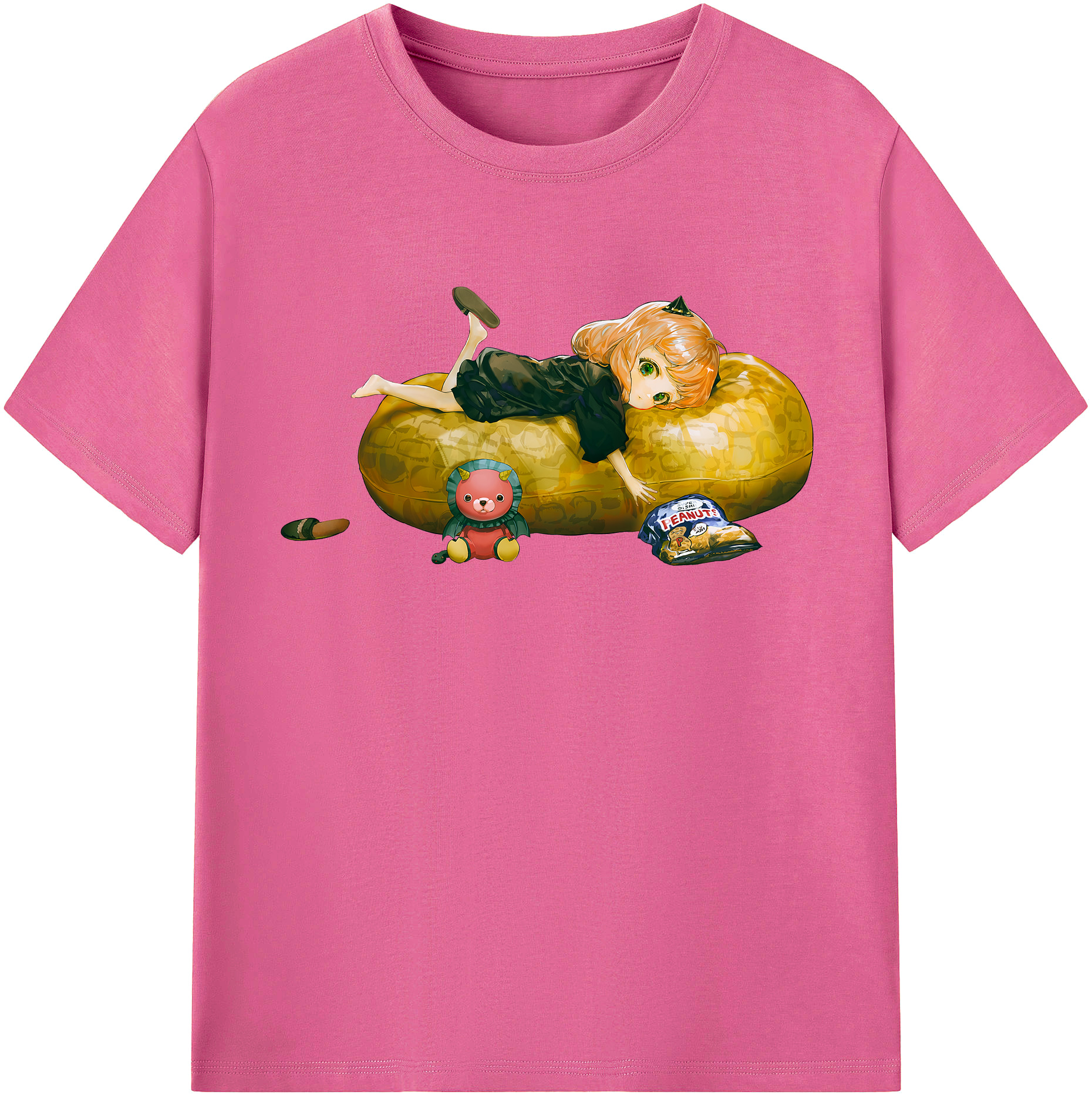 （画像用） SPY×FAMILY间谍家家酒 レディースカジュアルプリントTシャツ（綿100％）