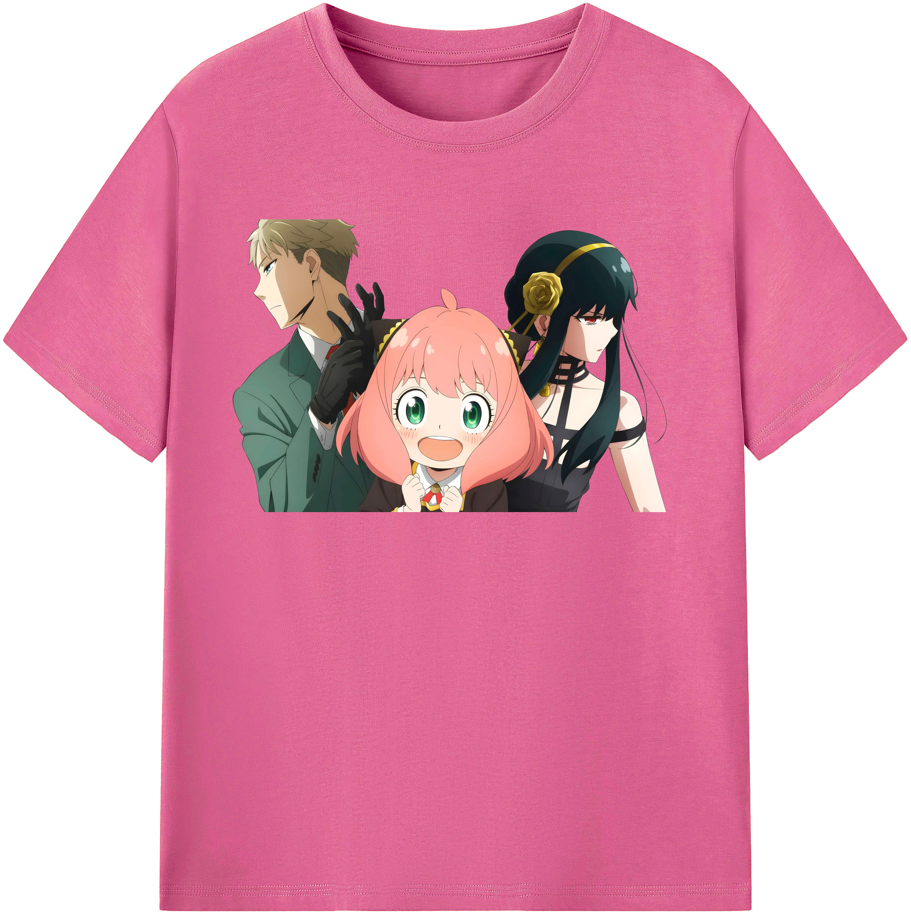 （画像用） SPY×FAMILY间谍家家酒 レディースカジュアルプリントTシャツ（綿100％）