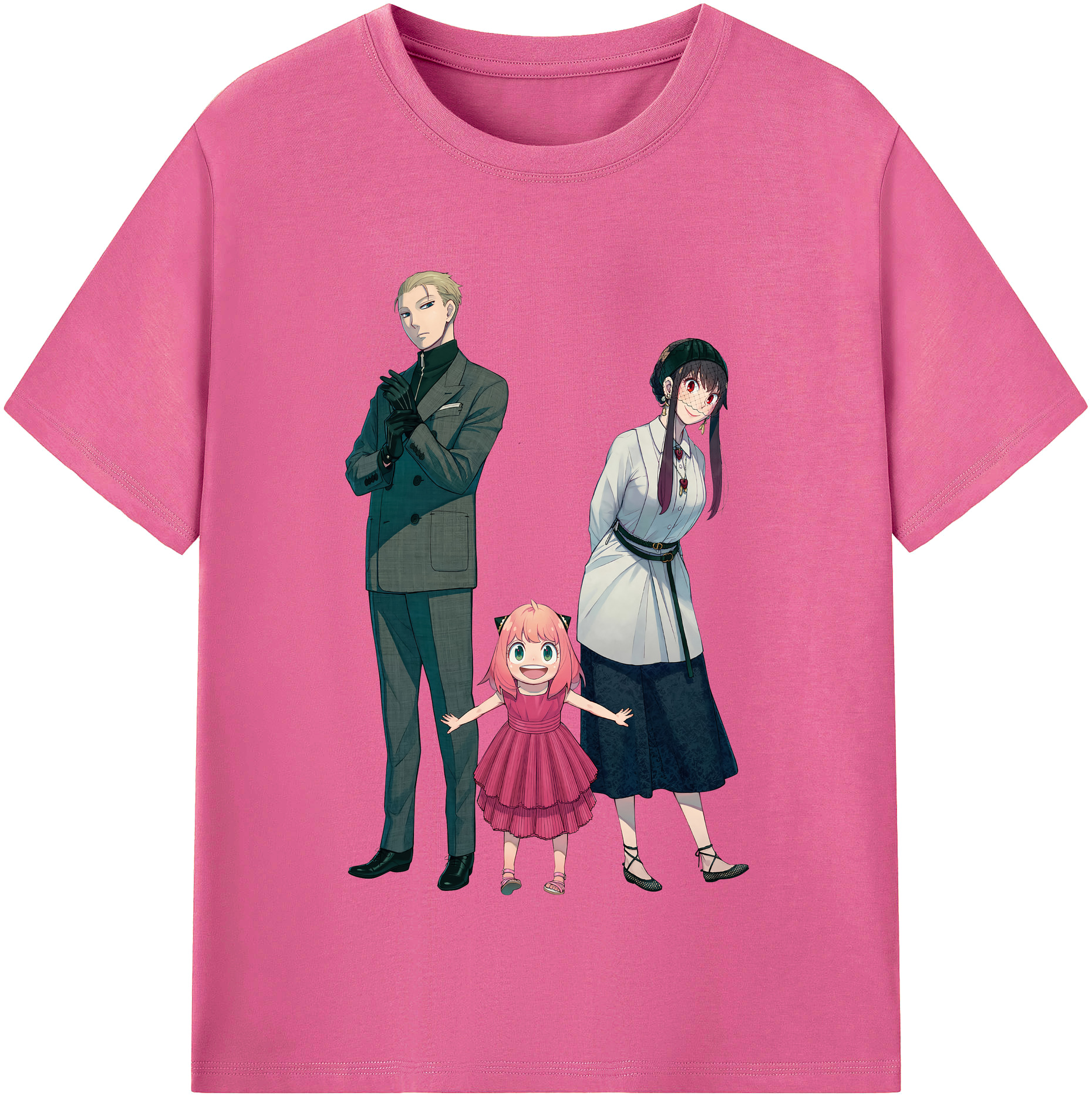 （画像用） SPY×FAMILY间谍家家酒 レディースカジュアルプリントTシャツ（綿100％）