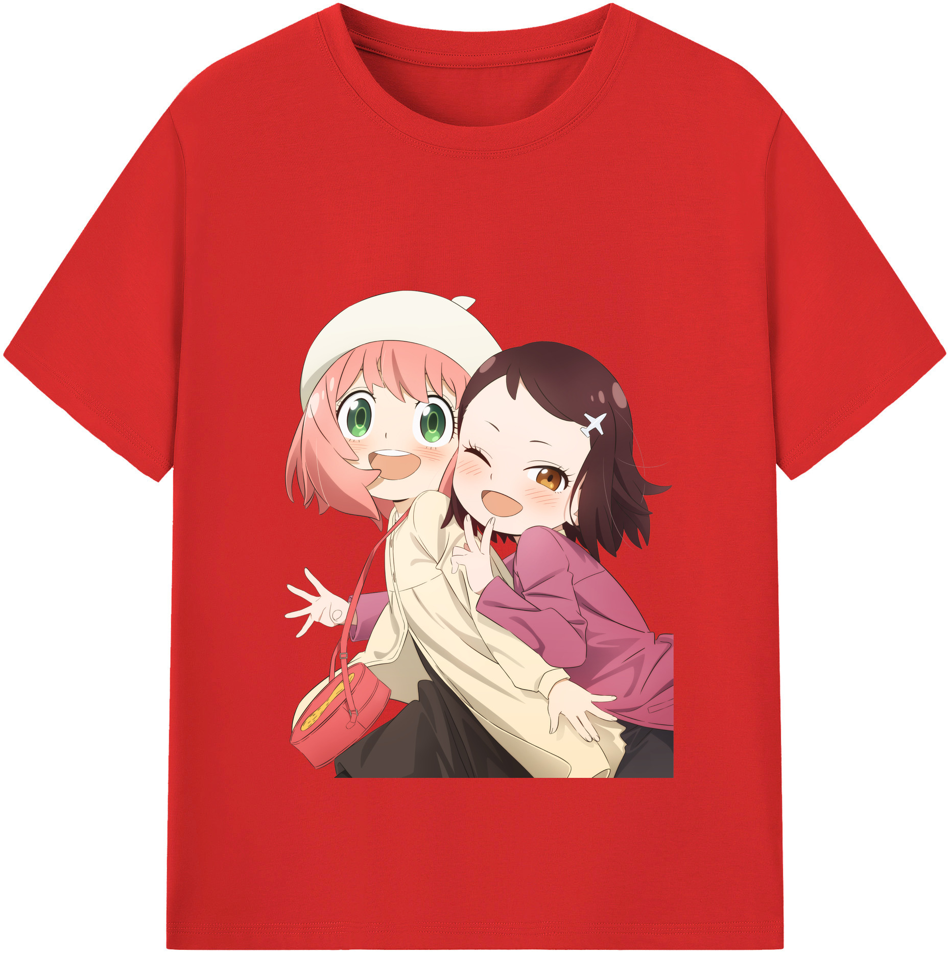 （画像用） SPY×FAMILY间谍家家酒 レディースカジュアルプリントTシャツ（綿100％）