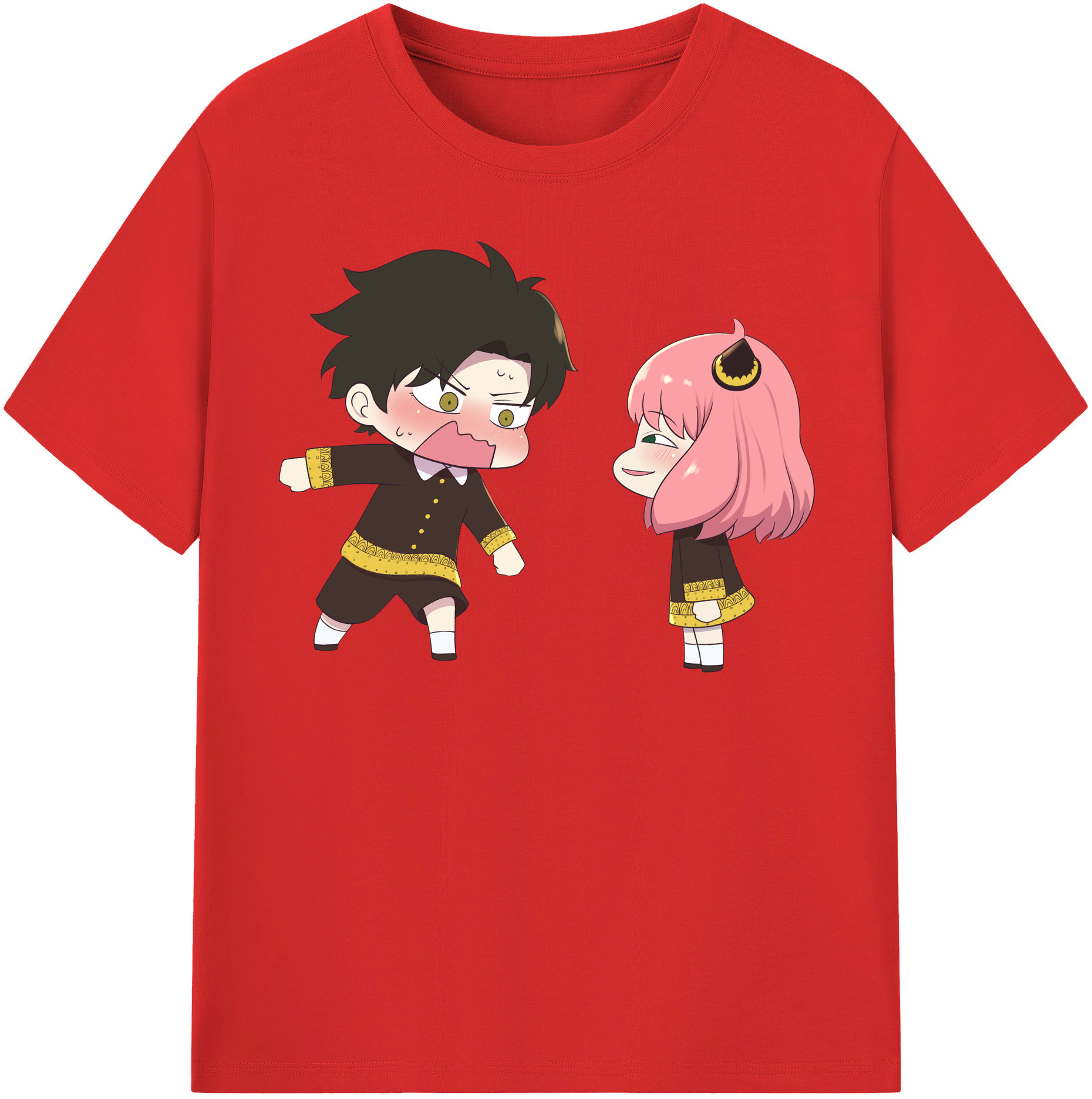 （画像用） SPY×FAMILY间谍家家酒 レディースカジュアルプリントTシャツ（綿100％）