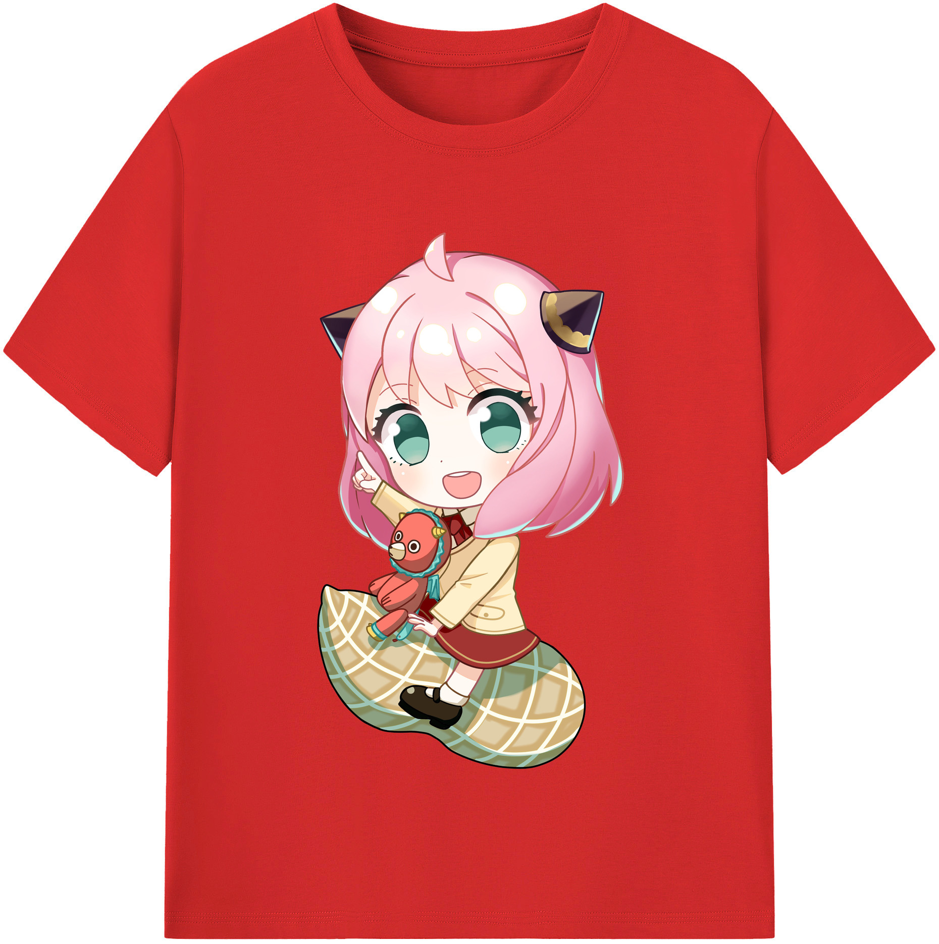（画像用） SPY×FAMILY间谍家家酒 レディースカジュアルプリントTシャツ（綿100％）