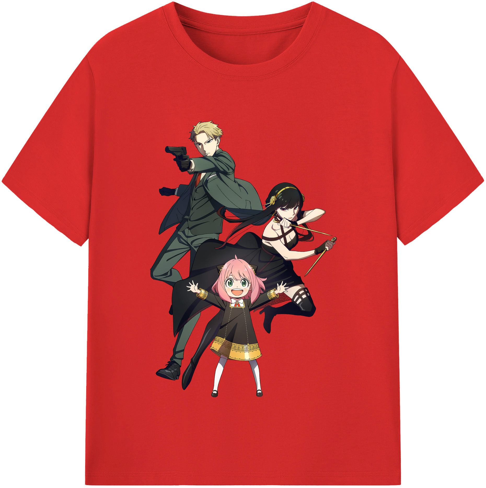 （画像用） SPY×FAMILY间谍家家酒 レディースカジュアルプリントTシャツ（綿100％）