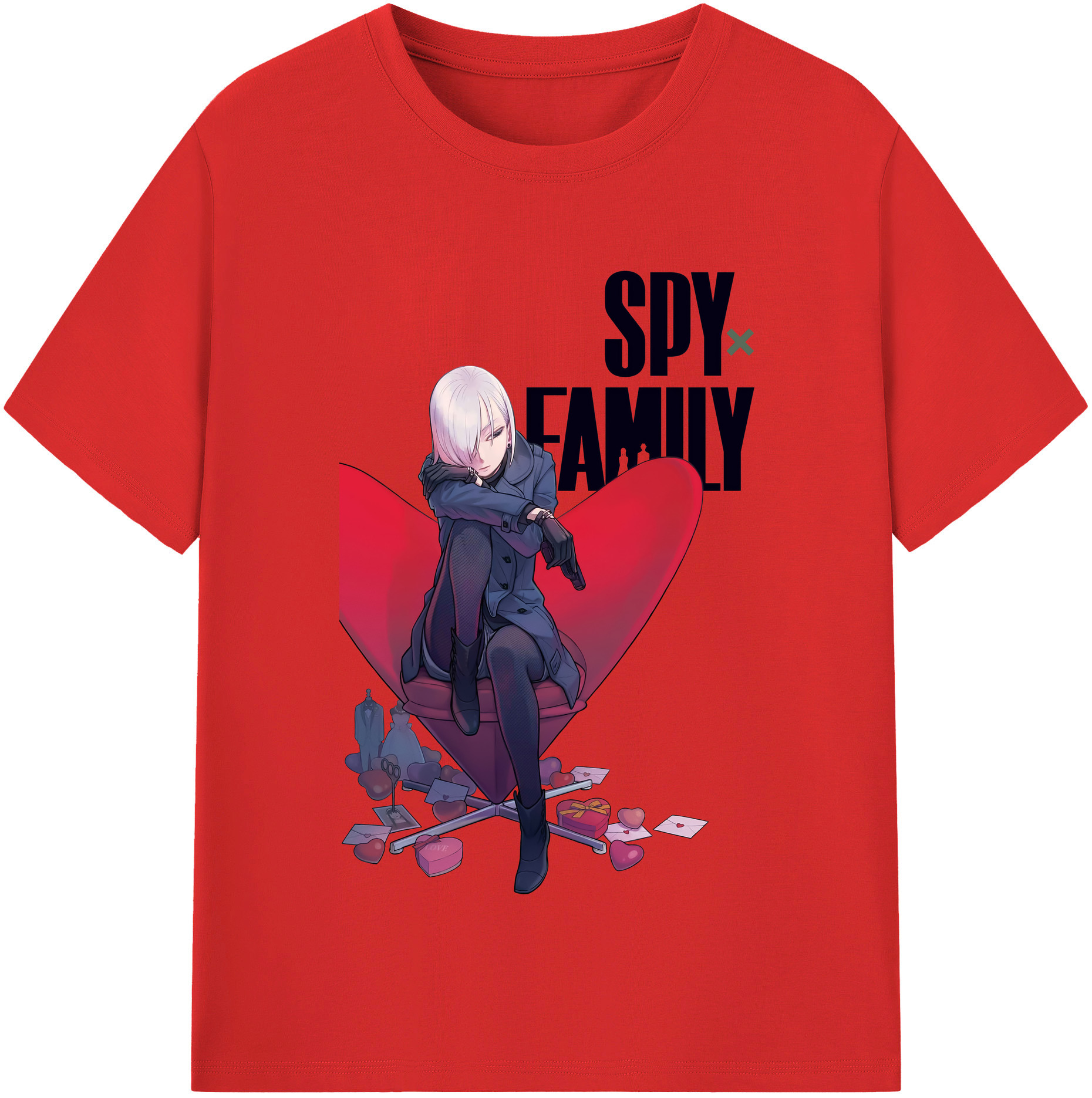 （画像用） SPY×FAMILY间谍家家酒 レディースカジュアルプリントTシャツ（綿100％）