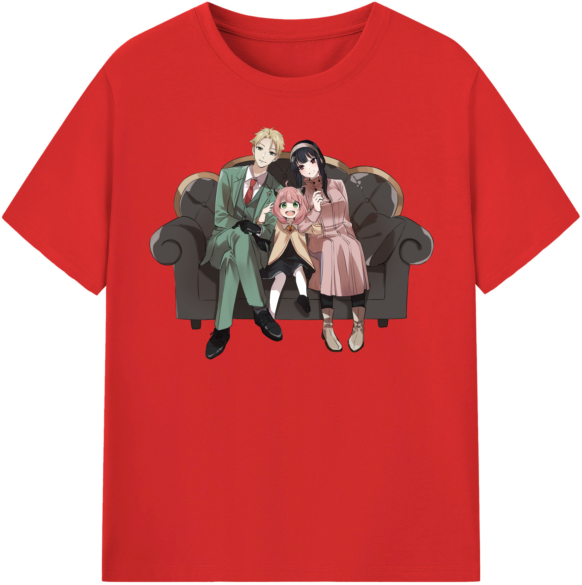 （画像用） SPY×FAMILY间谍家家酒 レディースカジュアルプリントTシャツ（綿100％）