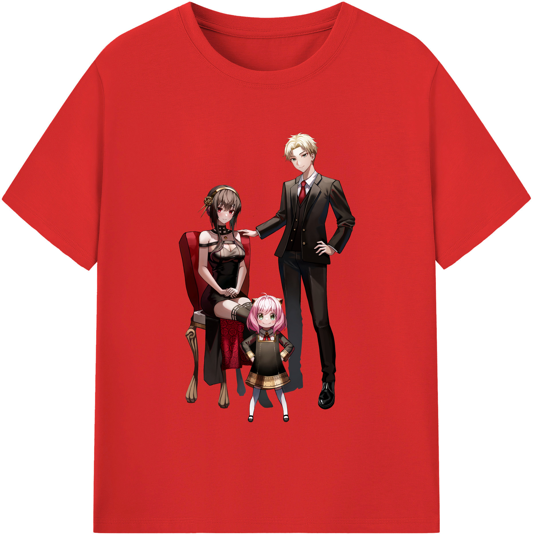 （画像用） SPY×FAMILY间谍家家酒 レディースカジュアルプリントTシャツ（綿100％）