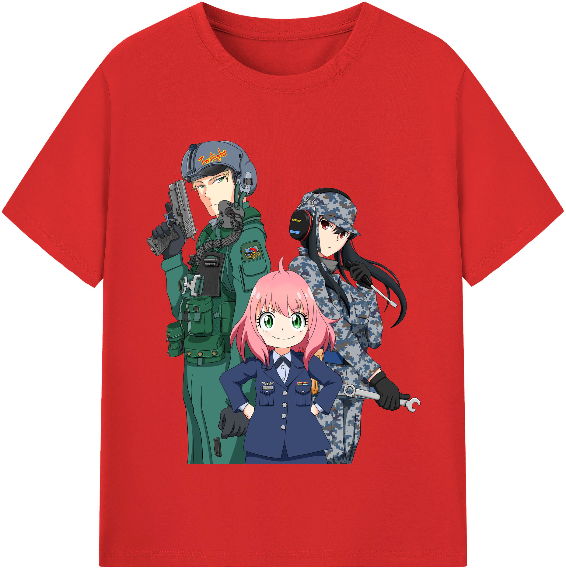 （画像用） SPY×FAMILY间谍家家酒 レディースカジュアルプリントTシャツ（綿100％）