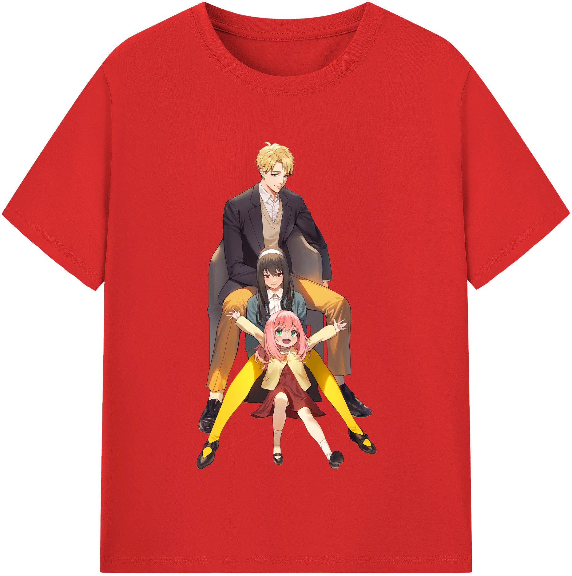 （画像用） SPY×FAMILY间谍家家酒 レディースカジュアルプリントTシャツ（綿100％）