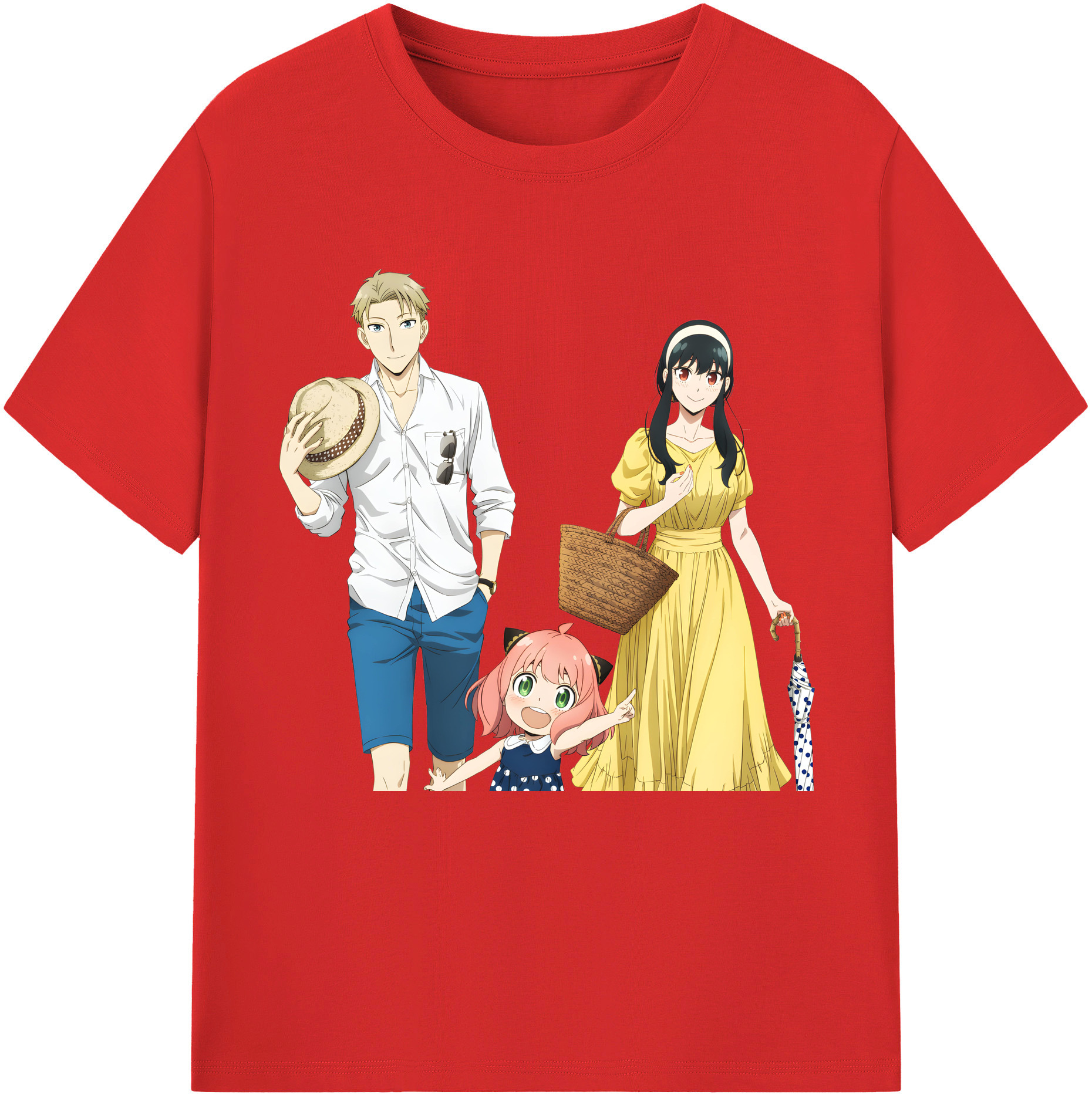（画像用） SPY×FAMILY间谍家家酒 レディースカジュアルプリントTシャツ（綿100％）