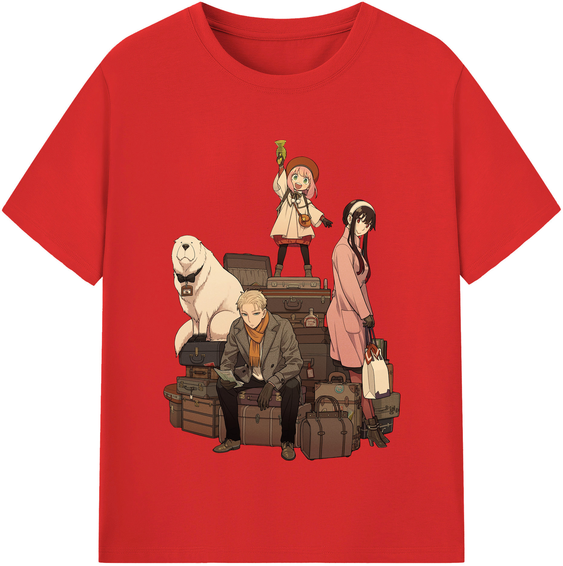 （画像用） SPY×FAMILY间谍家家酒 レディースカジュアルプリントTシャツ（綿100％）