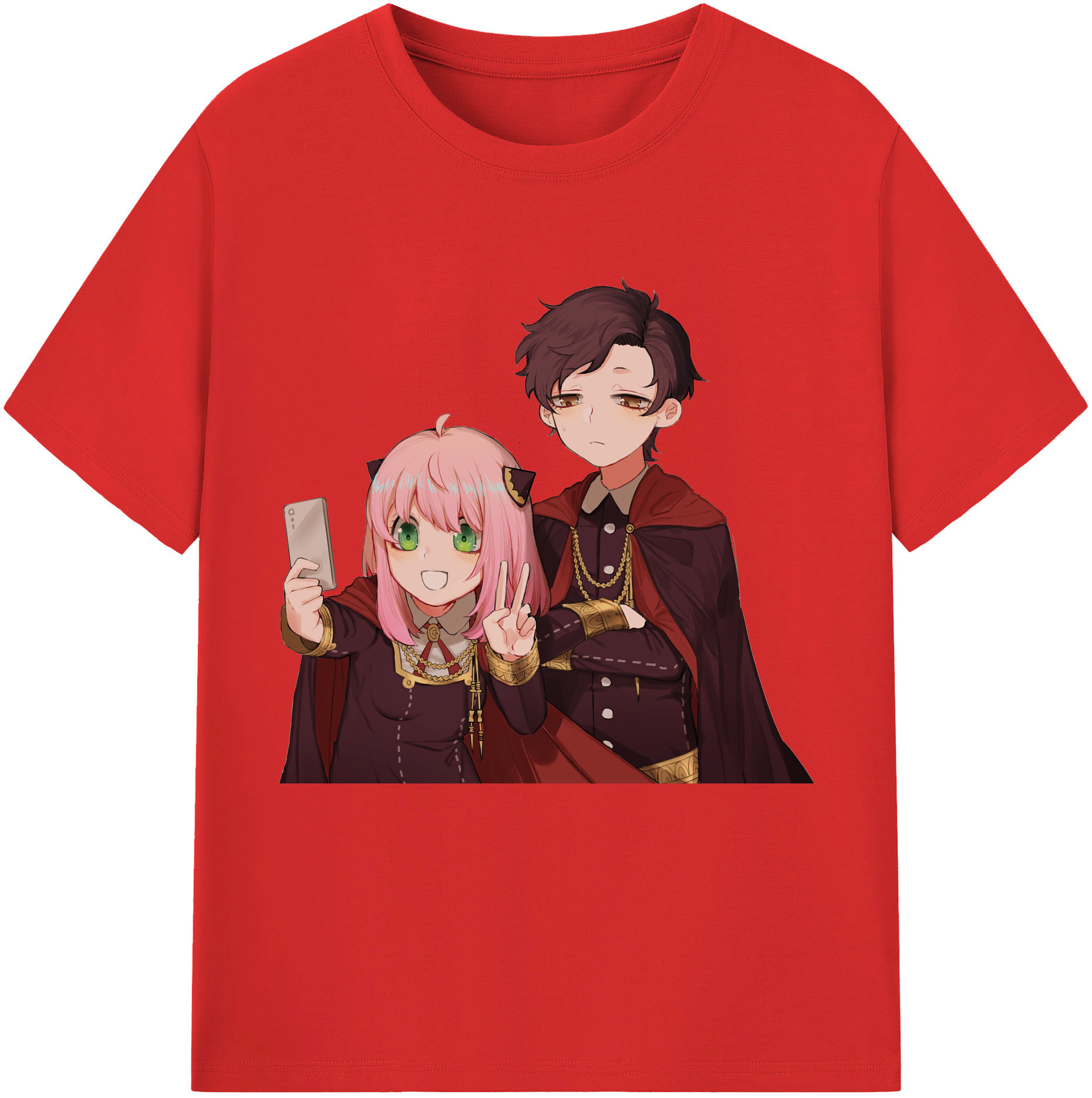 （画像用） SPY×FAMILY间谍家家酒 レディースカジュアルプリントTシャツ（綿100％）