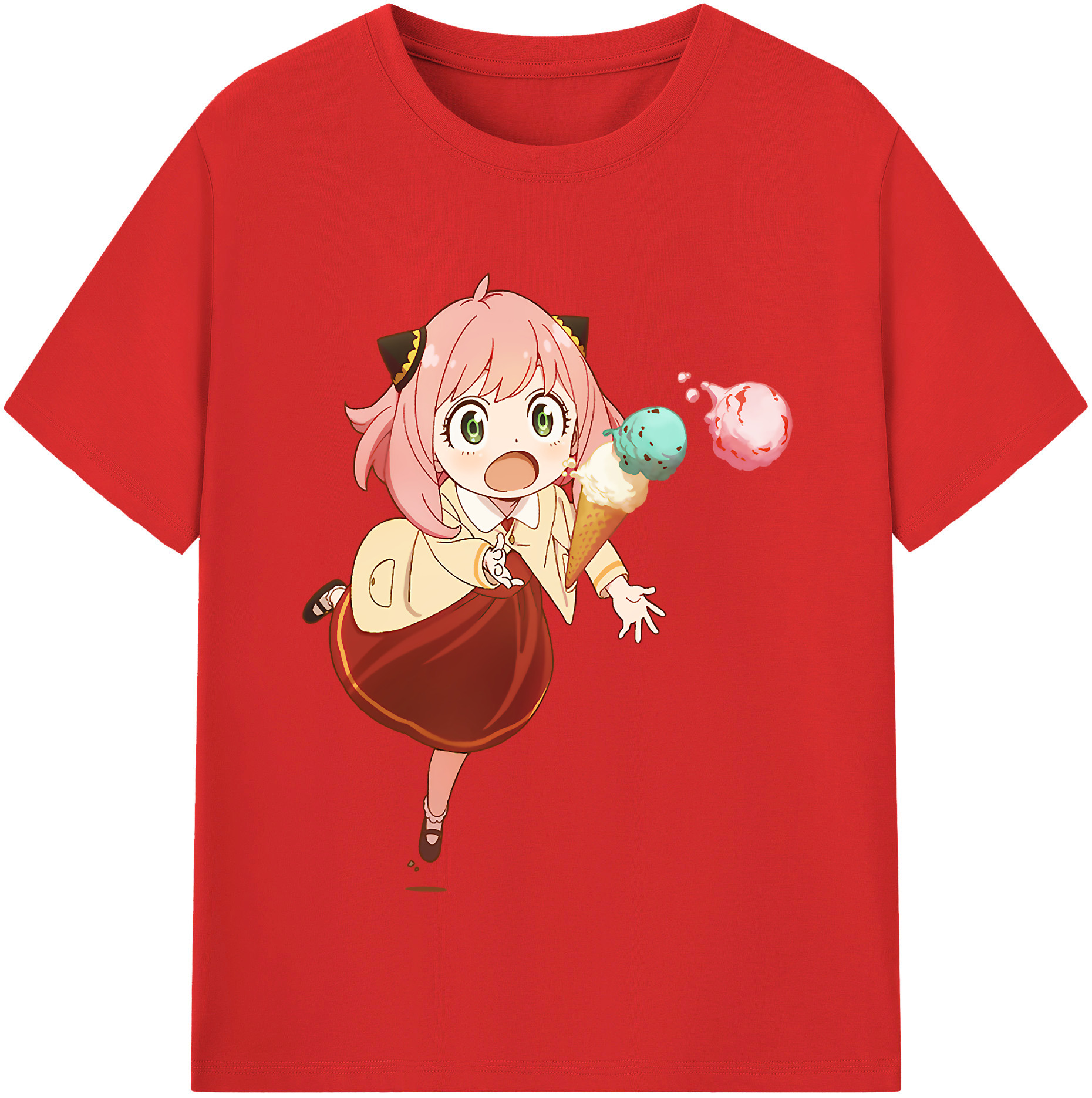 （画像用） SPY×FAMILY间谍家家酒 レディースカジュアルプリントTシャツ（綿100％）