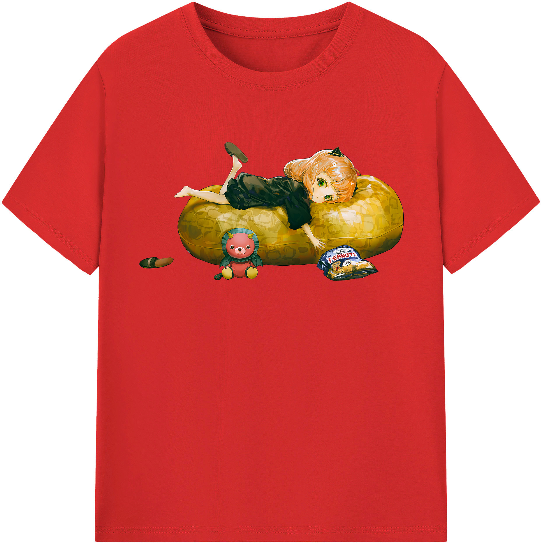 （画像用） SPY×FAMILY间谍家家酒 レディースカジュアルプリントTシャツ（綿100％）