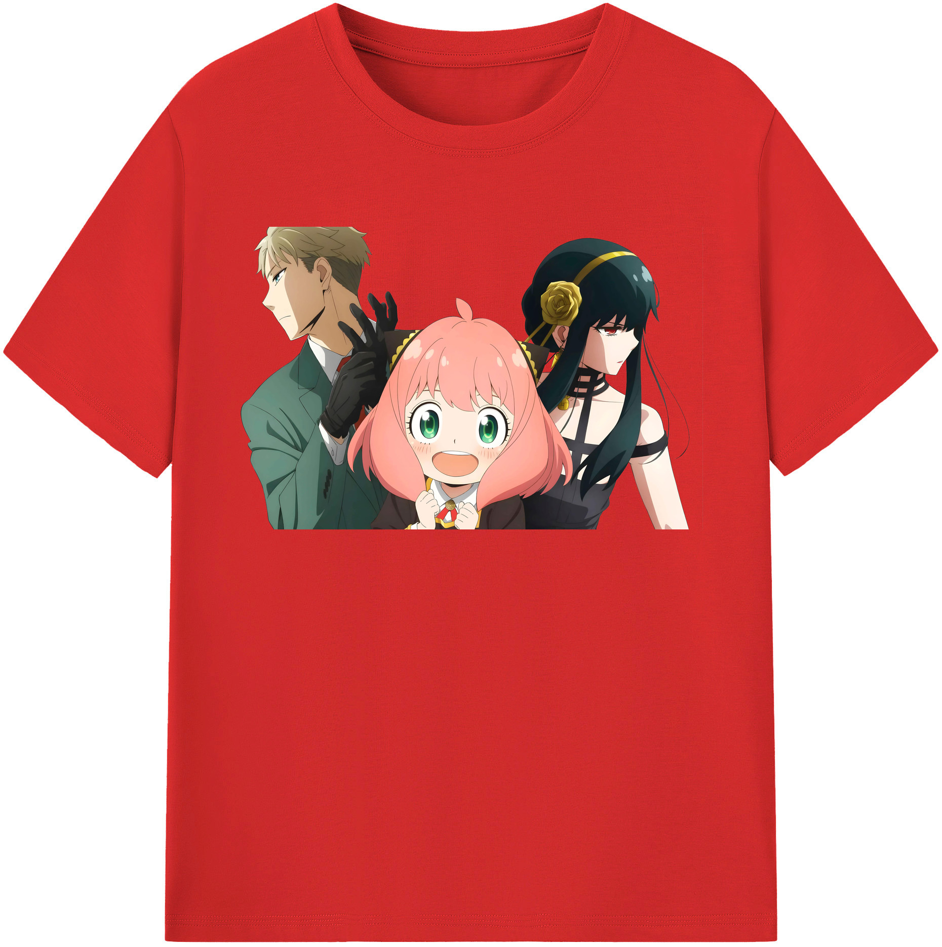 （画像用） SPY×FAMILY间谍家家酒 レディースカジュアルプリントTシャツ（綿100％）