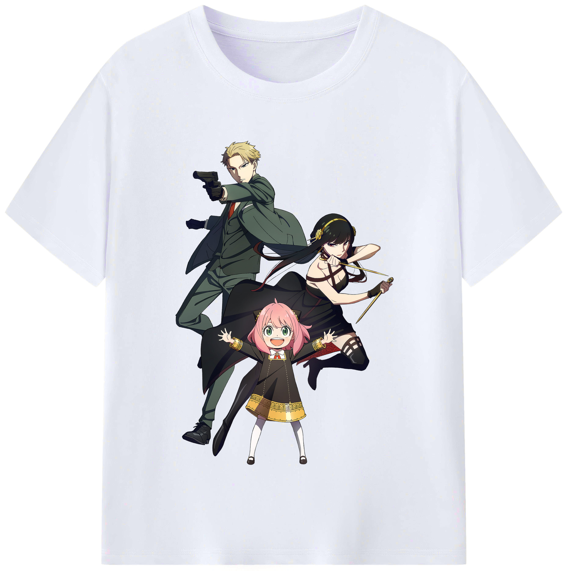 （画像用） SPY×FAMILY间谍家家酒 レディースカジュアルプリントTシャツ（綿100％）