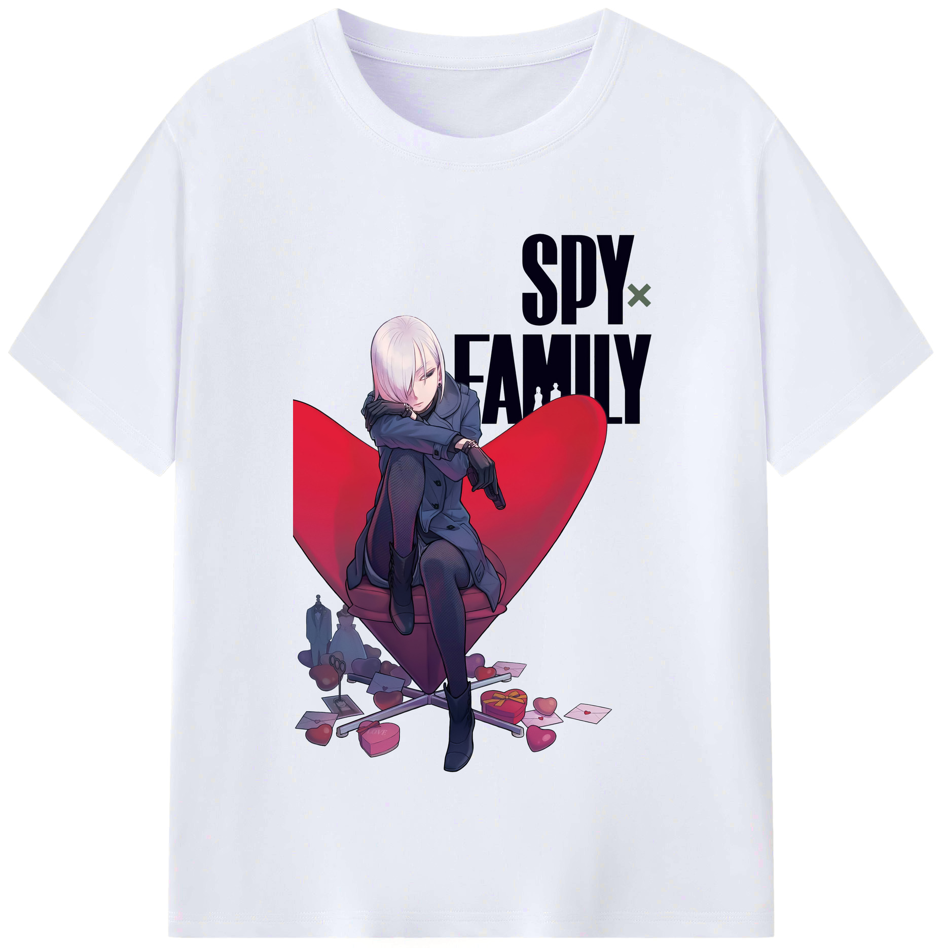 （画像用） SPY×FAMILY间谍家家酒 レディースカジュアルプリントTシャツ（綿100％）