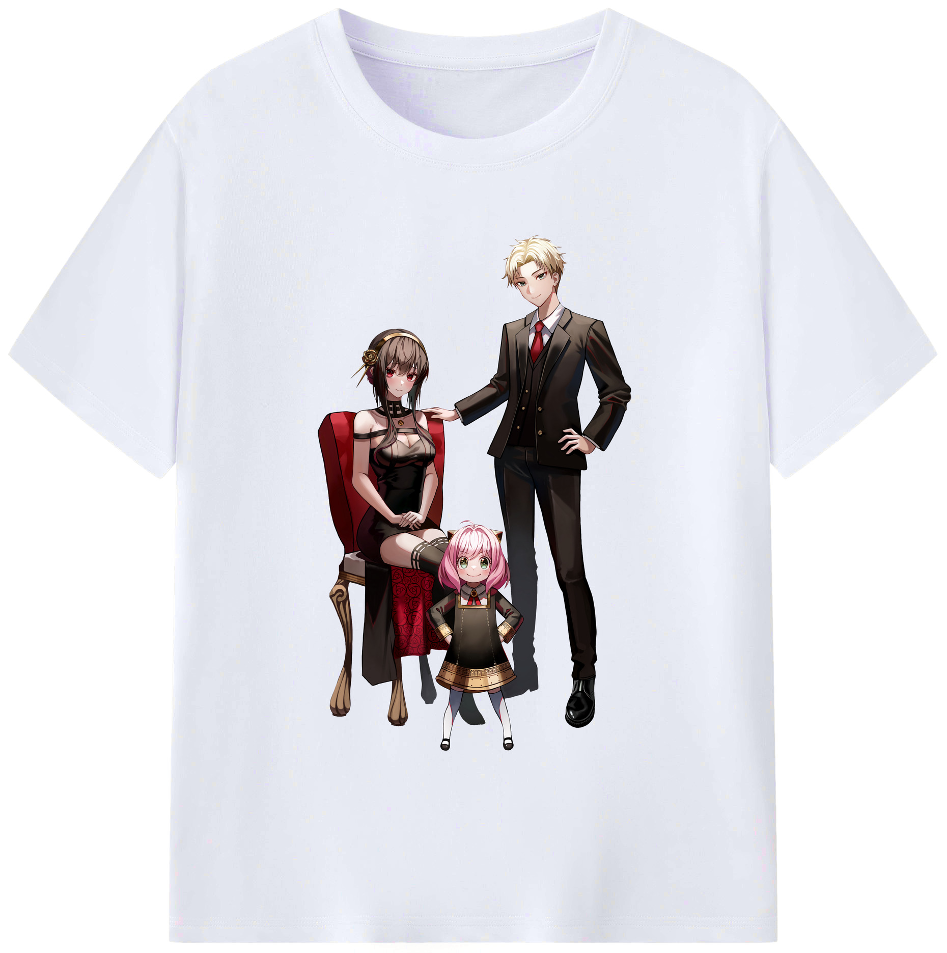 （画像用） SPY×FAMILY间谍家家酒 レディースカジュアルプリントTシャツ（綿100％）