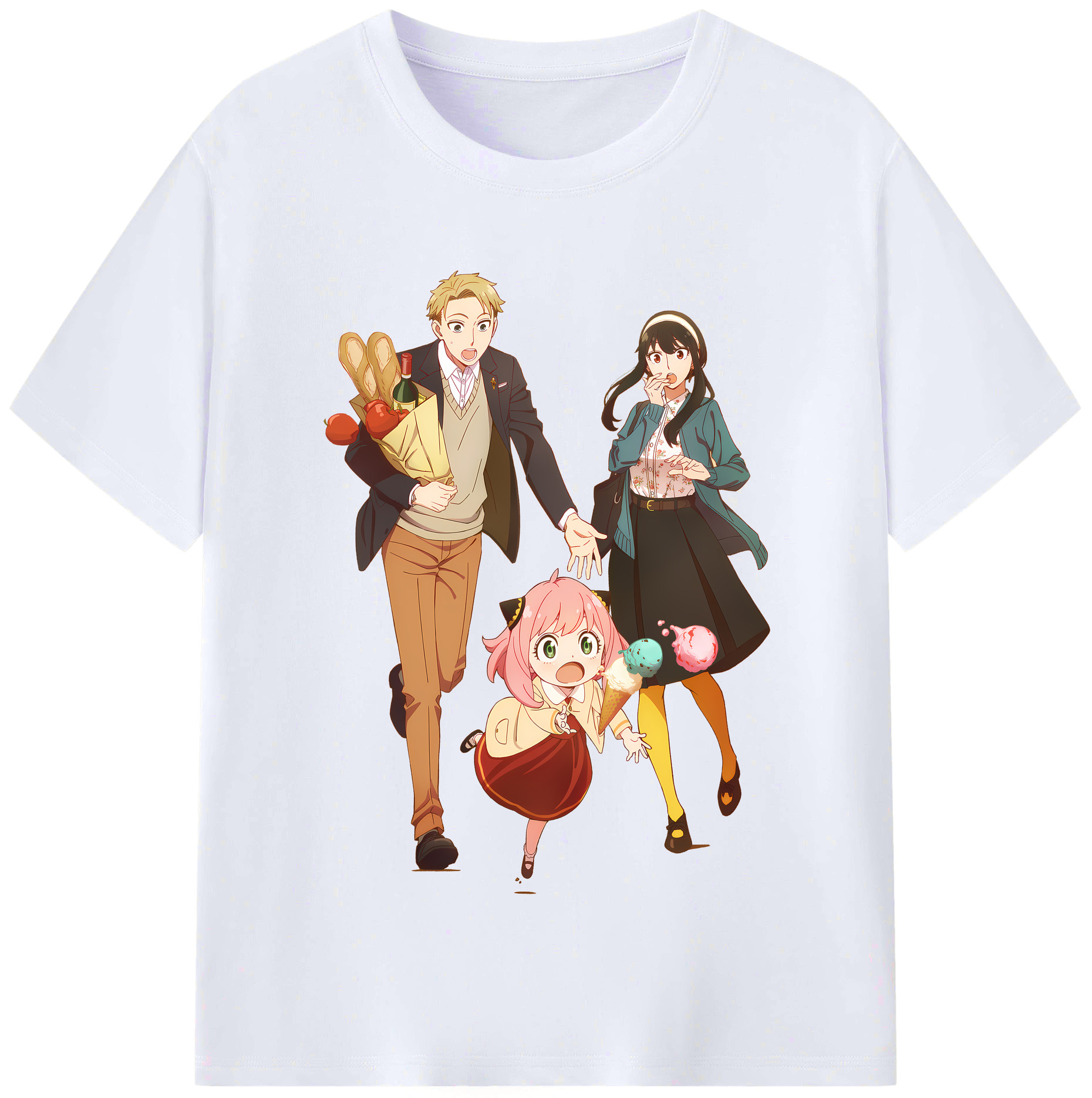 （画像用） SPY×FAMILY间谍家家酒 レディースカジュアルプリントTシャツ（綿100％）
