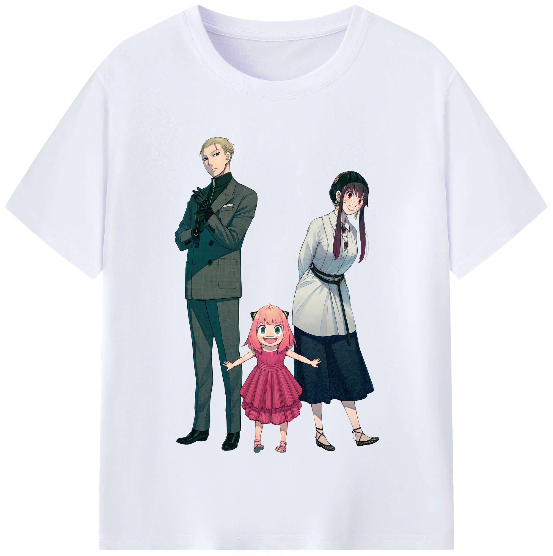 （画像用） SPY×FAMILY间谍家家酒 レディースカジュアルプリントTシャツ（綿100％）
