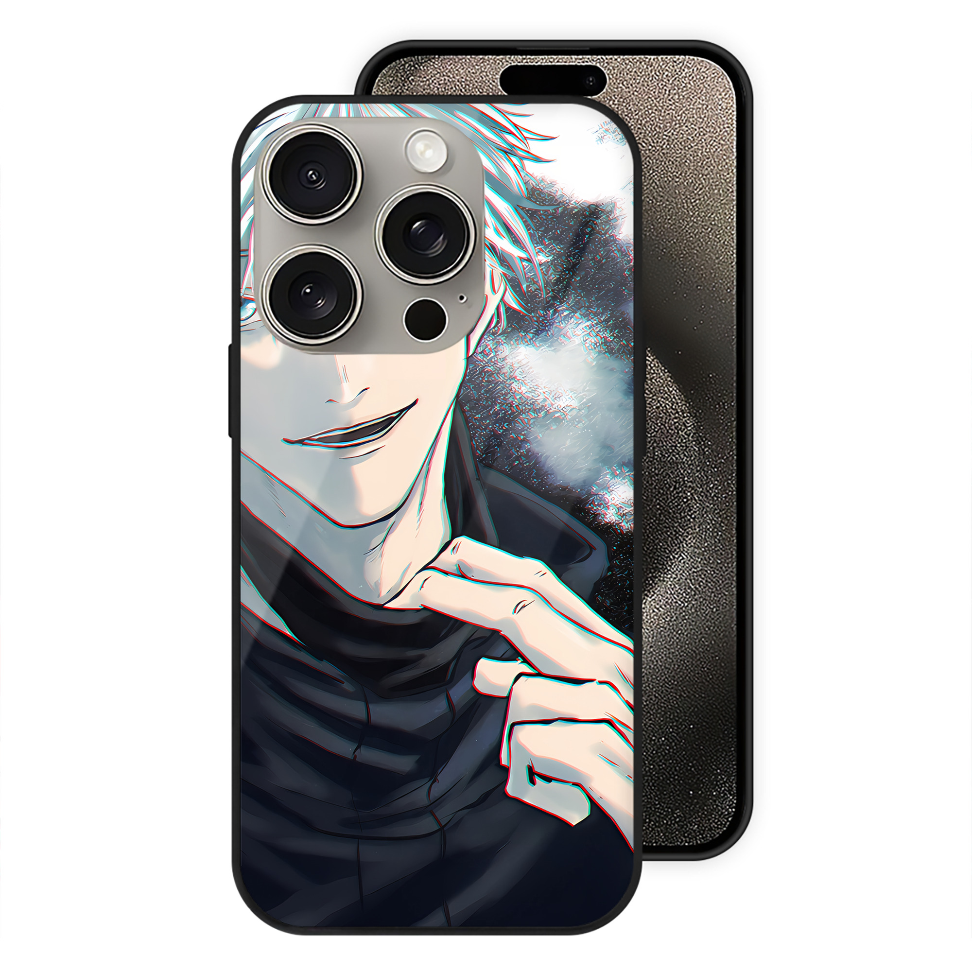 （画像用） SPY×FAMILY间谍家家酒 【iPhone15Pro対応】スマホケース 耐衝撃＆黄変防止 背面ガラス