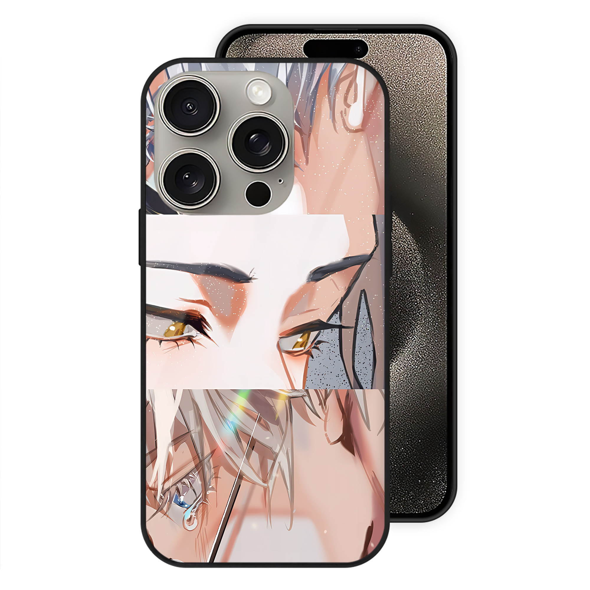 （画像用） SPY×FAMILY间谍家家酒 【iPhone15Pro対応】スマホケース 耐衝撃＆黄変防止 背面ガラス