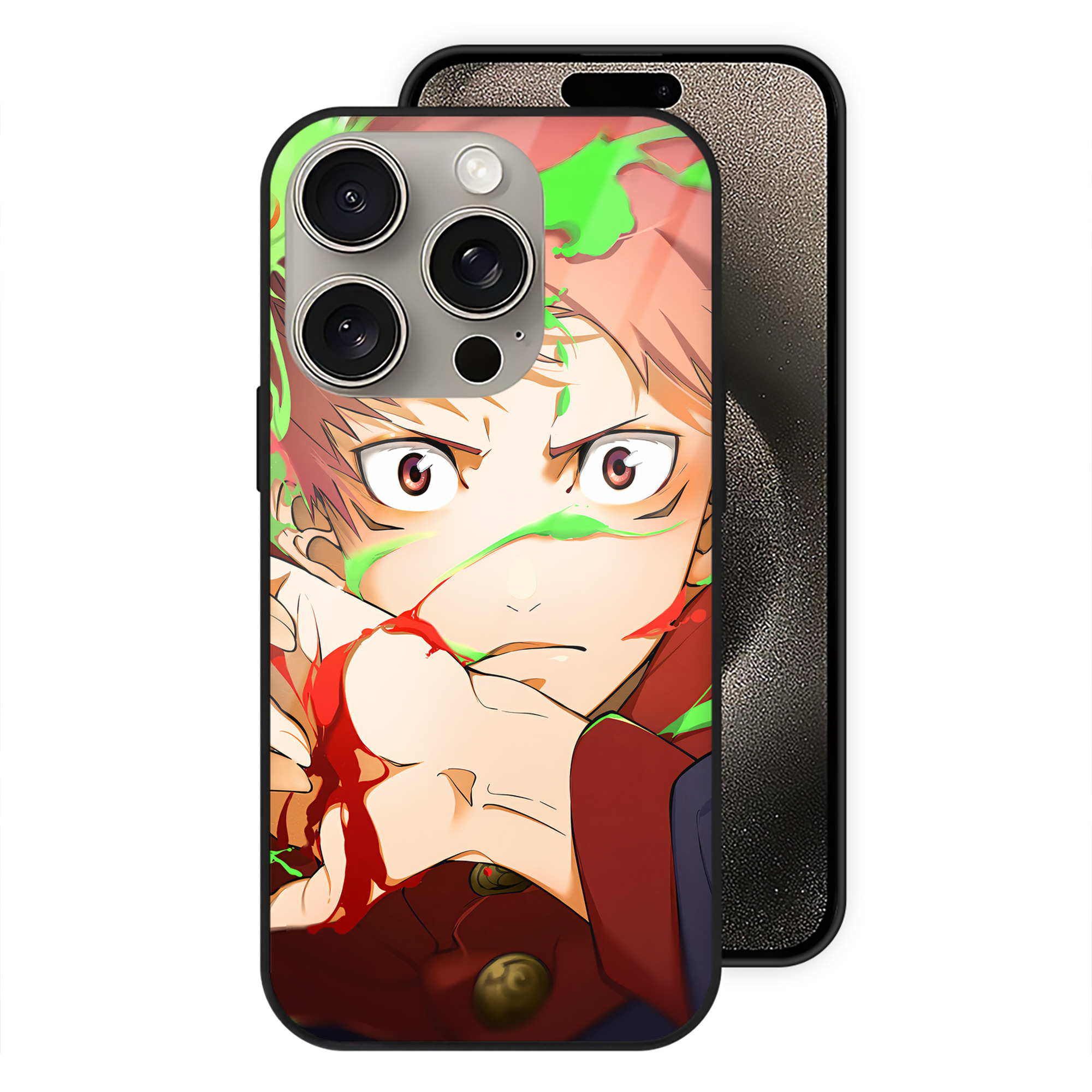 （画像用） SPY×FAMILY间谍家家酒 【iPhone15Pro対応】スマホケース 耐衝撃＆黄変防止 背面ガラス